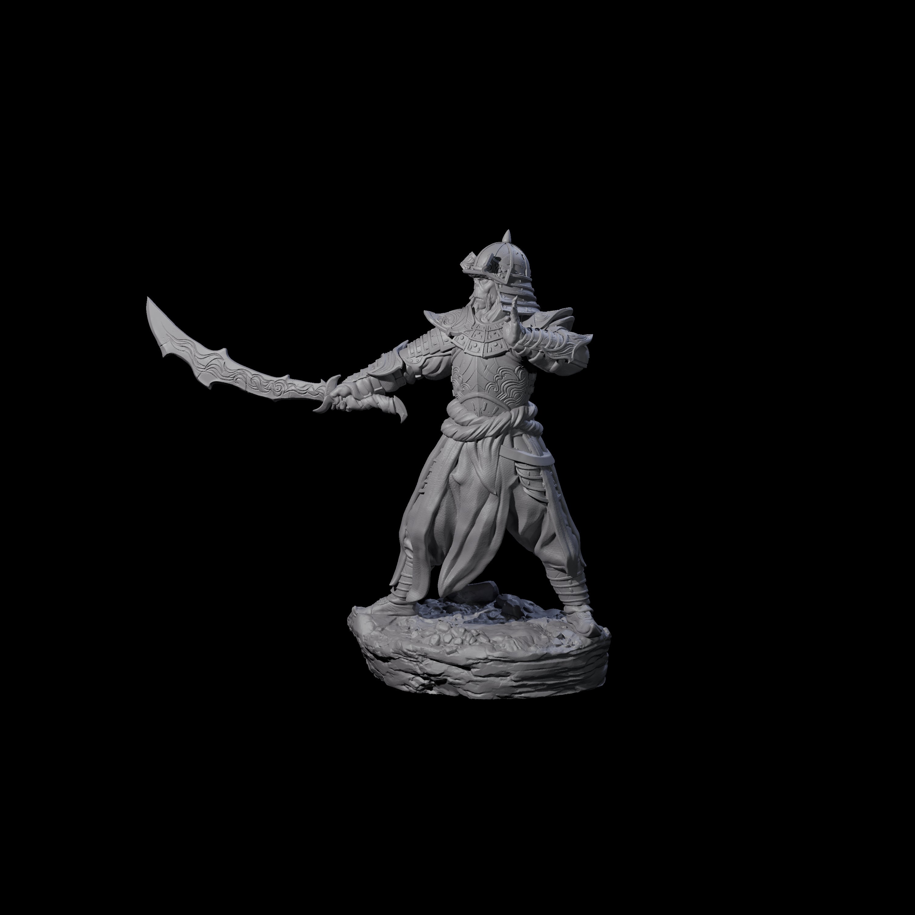 Helmeted Githyanki Fighter Miniature for Dungeons and Dragons, Pathfinder or other TTRPGs
