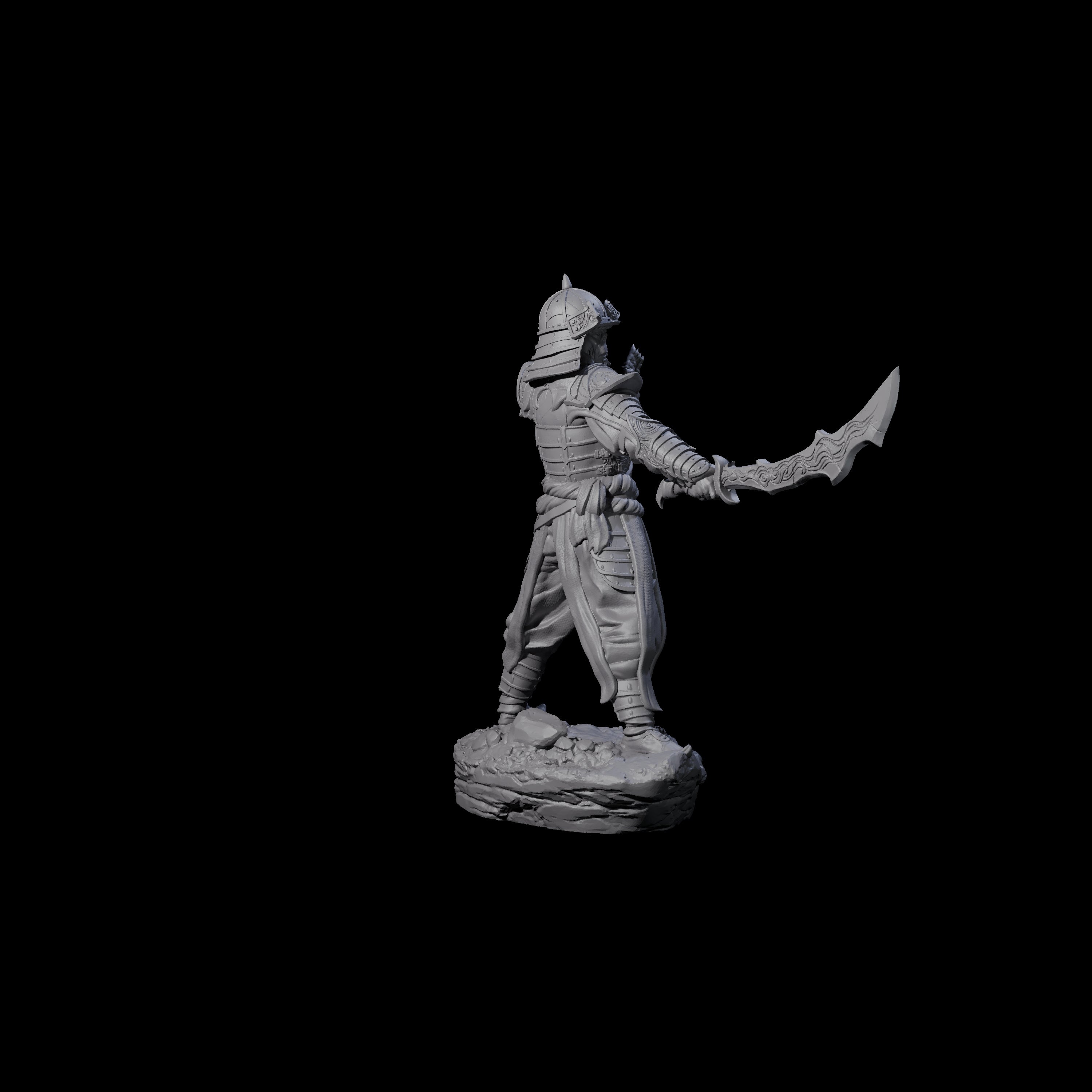 Helmeted Githyanki Fighter Miniature for Dungeons and Dragons, Pathfinder or other TTRPGs