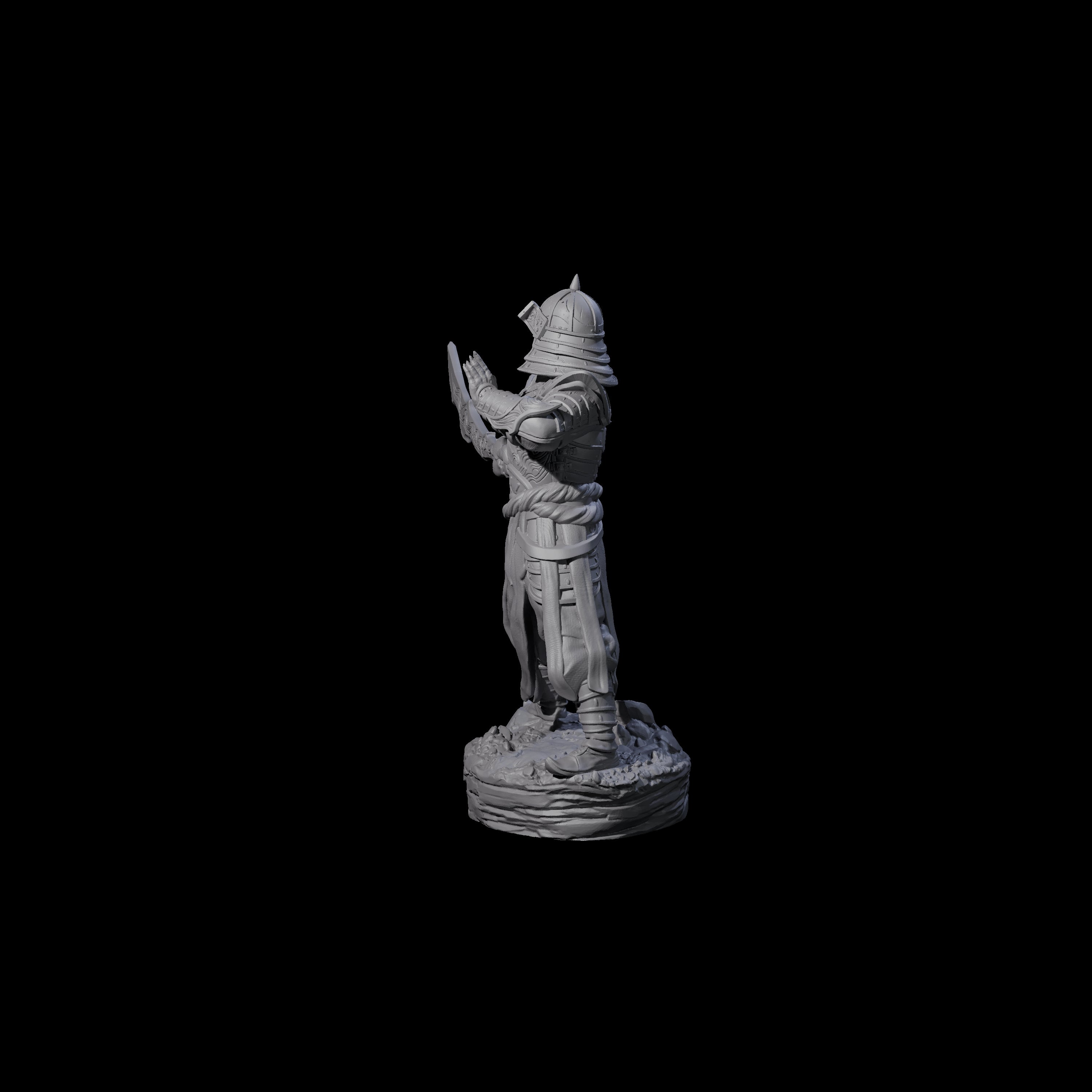 Helmeted Githyanki Fighter Miniature for Dungeons and Dragons, Pathfinder or other TTRPGs