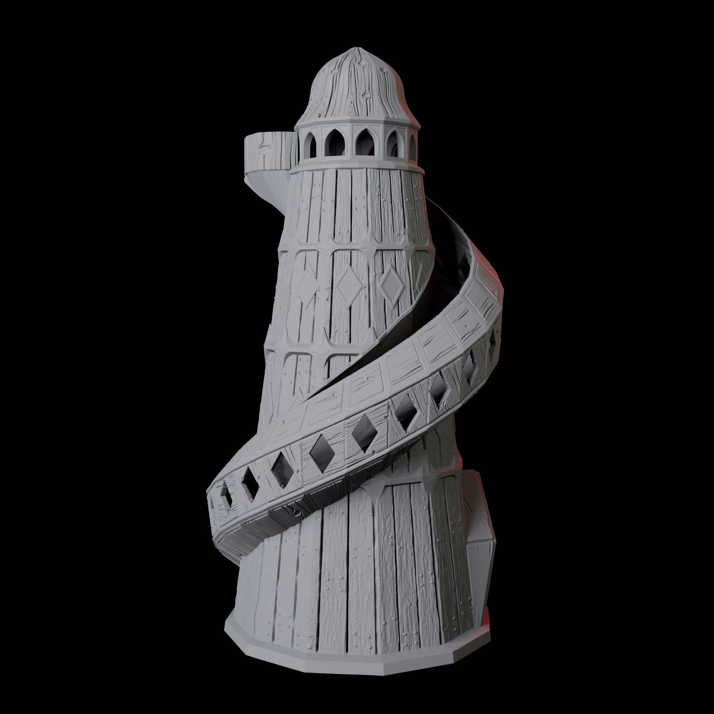 Helter Skelter Dice Tower Miniature for Dungeons and Dragons, Pathfinder or other TTRPGs