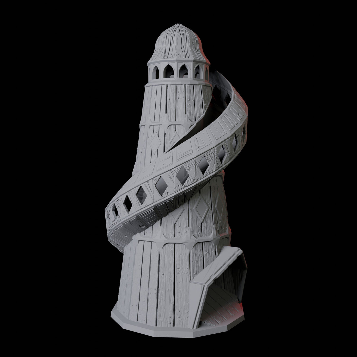 Helter Skelter Dice Tower Miniature for Dungeons and Dragons, Pathfinder or other TTRPGs
