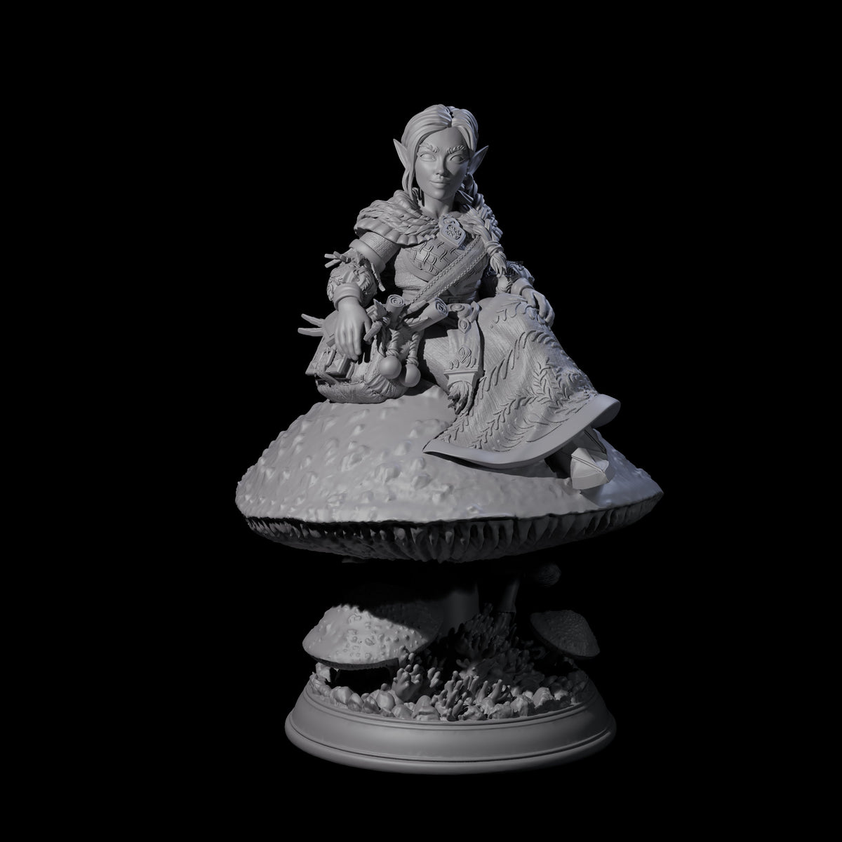 Herbalist Halfling Miniature for Dungeons and Dragons, Pathfinder or other TTRPGs