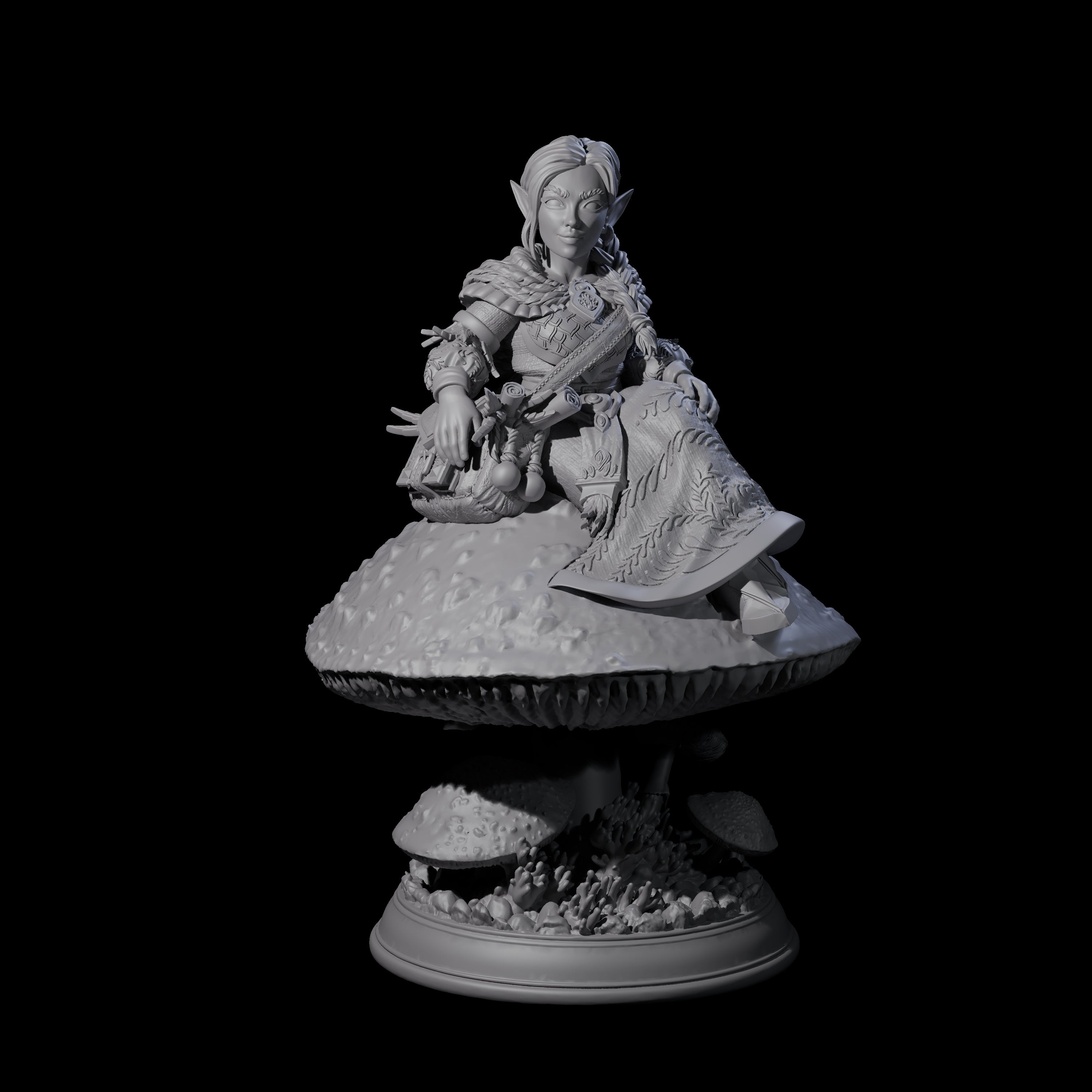 Herbalist Halfling Miniature for Dungeons and Dragons, Pathfinder or other TTRPGs