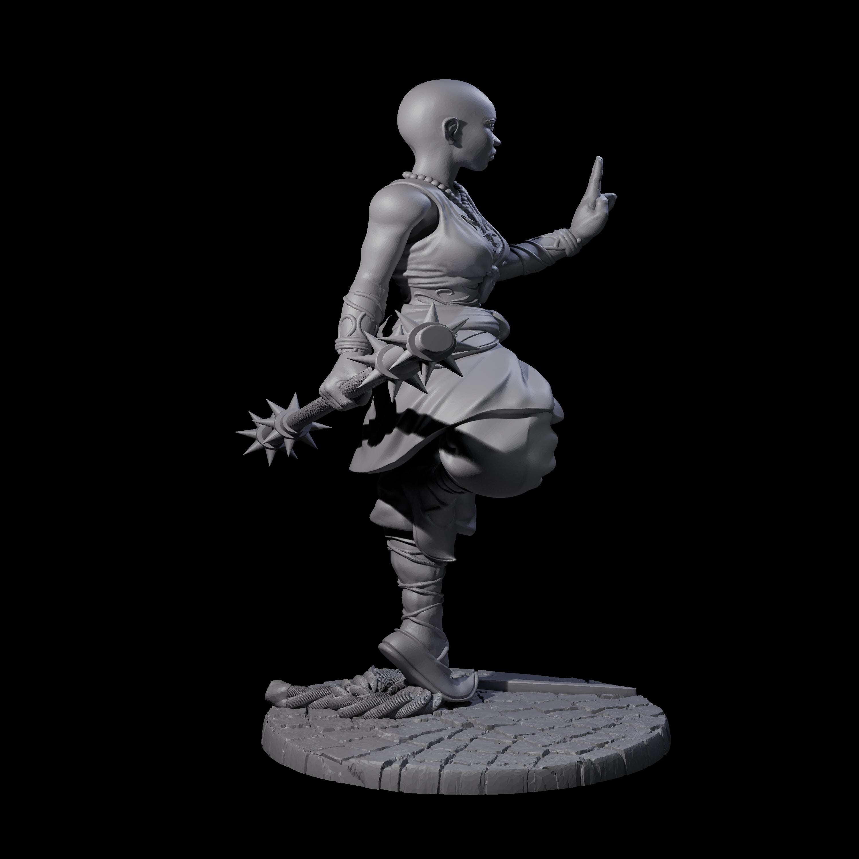 Herklia - Poised Calm Monk Miniature for Dungeons and Dragons, Pathfinder or other TTRPGs