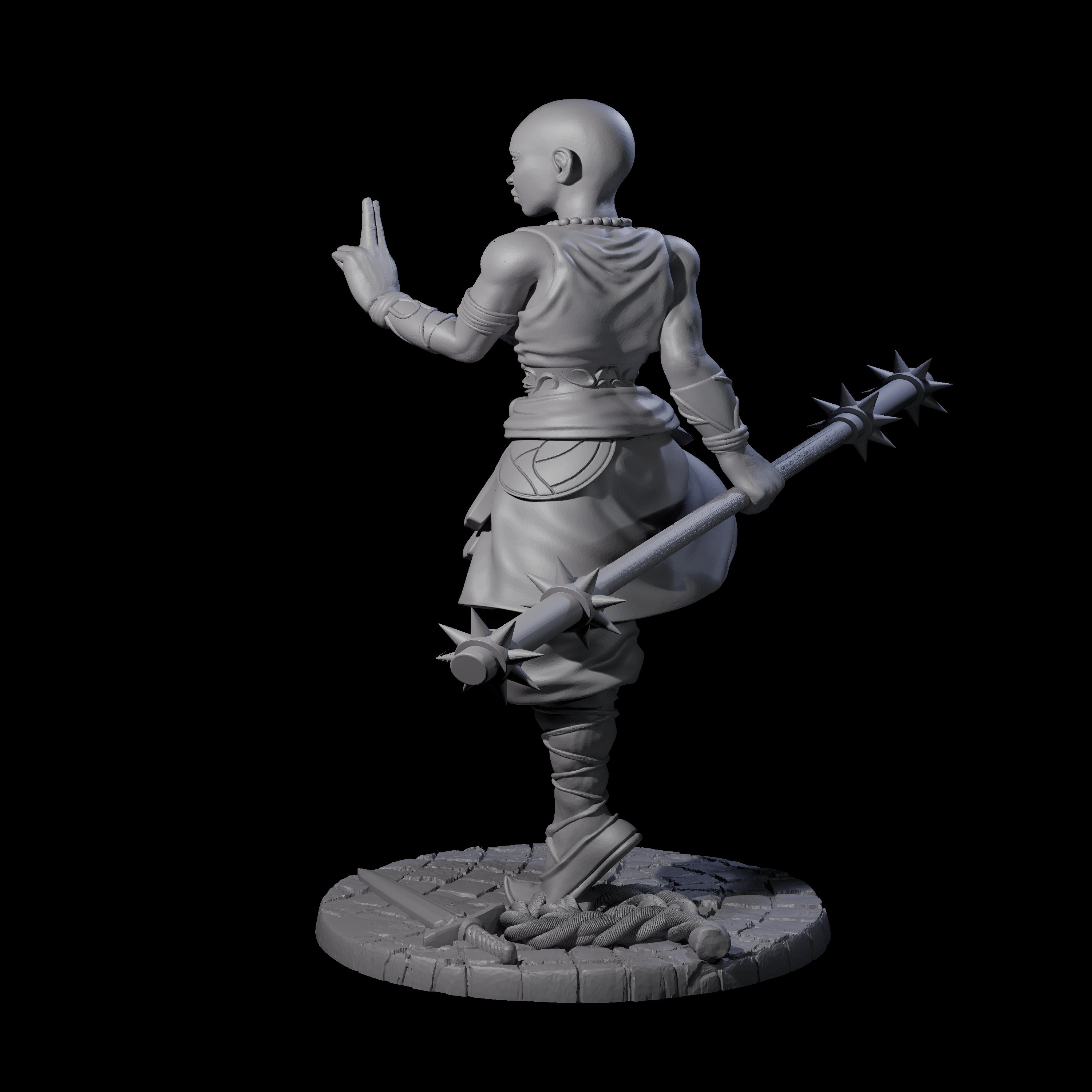 Herklia - Poised Calm Monk Miniature for Dungeons and Dragons, Pathfinder or other TTRPGs