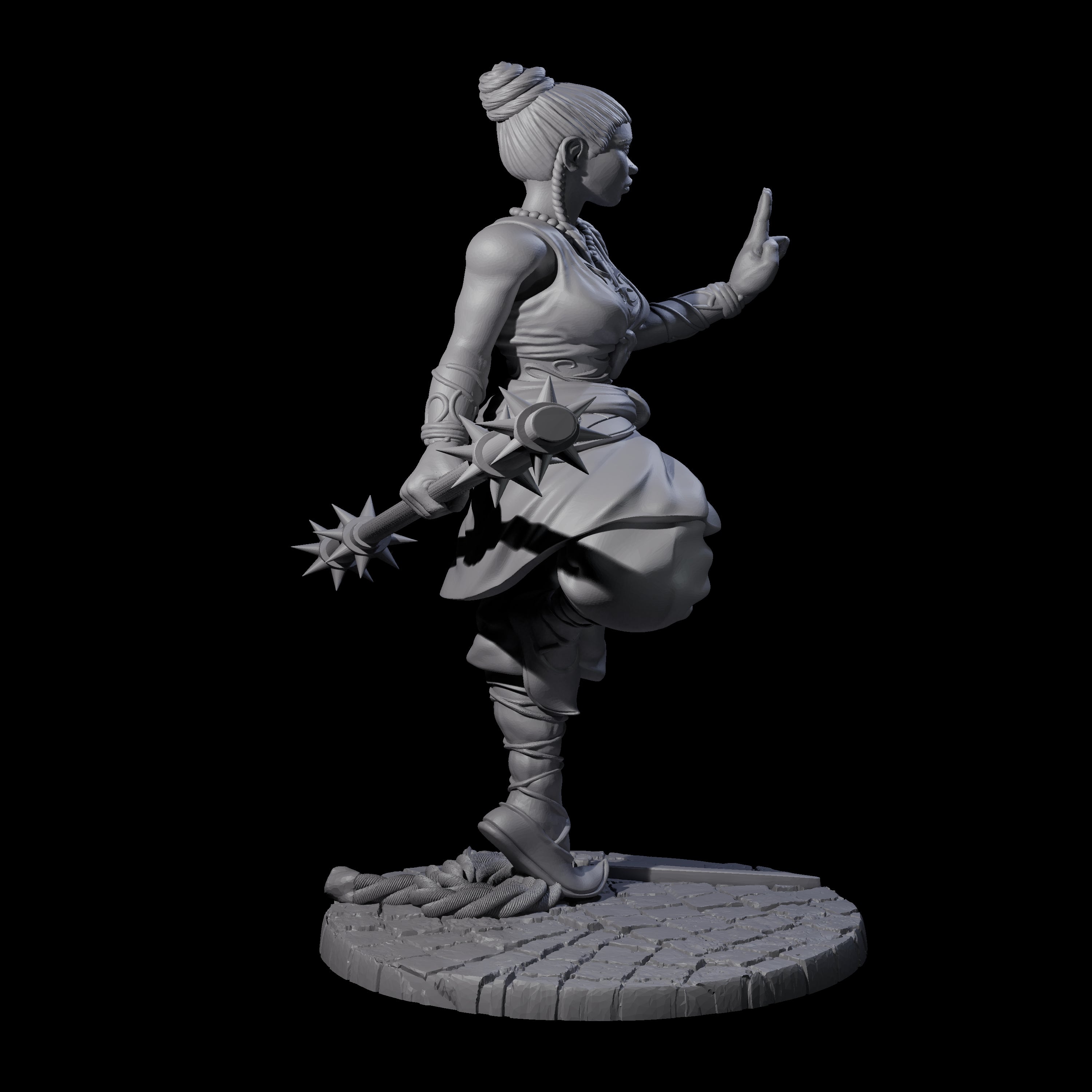 Herklia - Poised Calm Monk Miniature for Dungeons and Dragons, Pathfinder or other TTRPGs