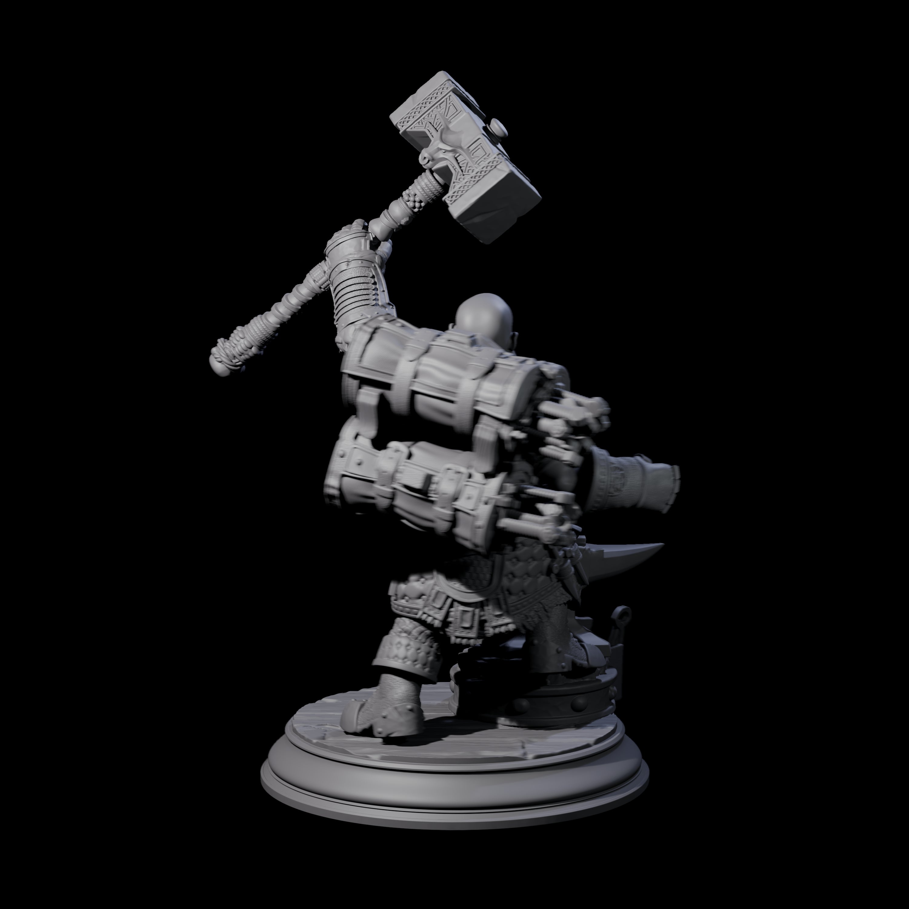 Heroic Dwarf Blacksmith Miniature for Dungeons and Dragons, Pathfinder or other TTRPGs