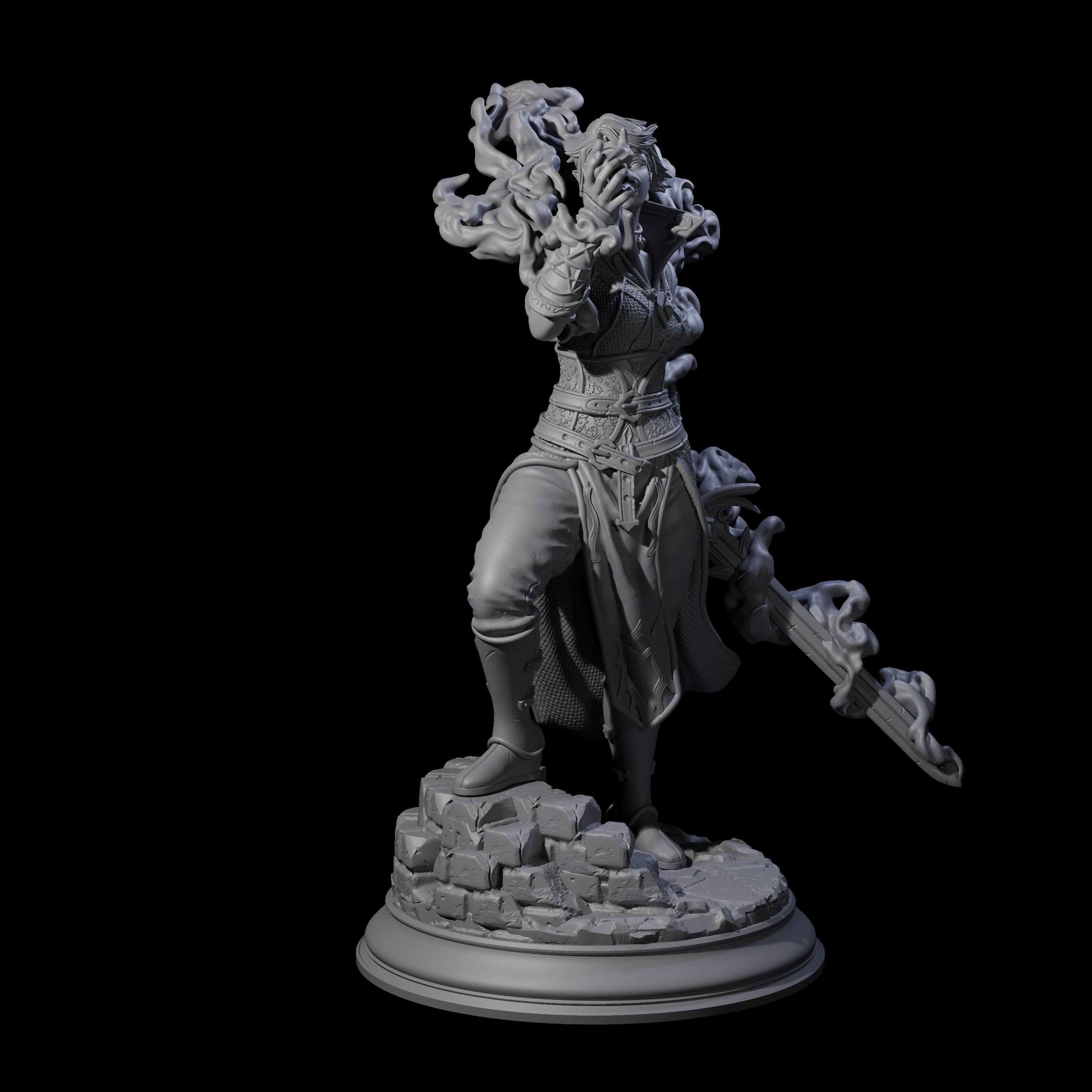 Hexblade Elf Sorcerer Miniature for Dungeons and Dragons, Pathfinder or other TTRPGs