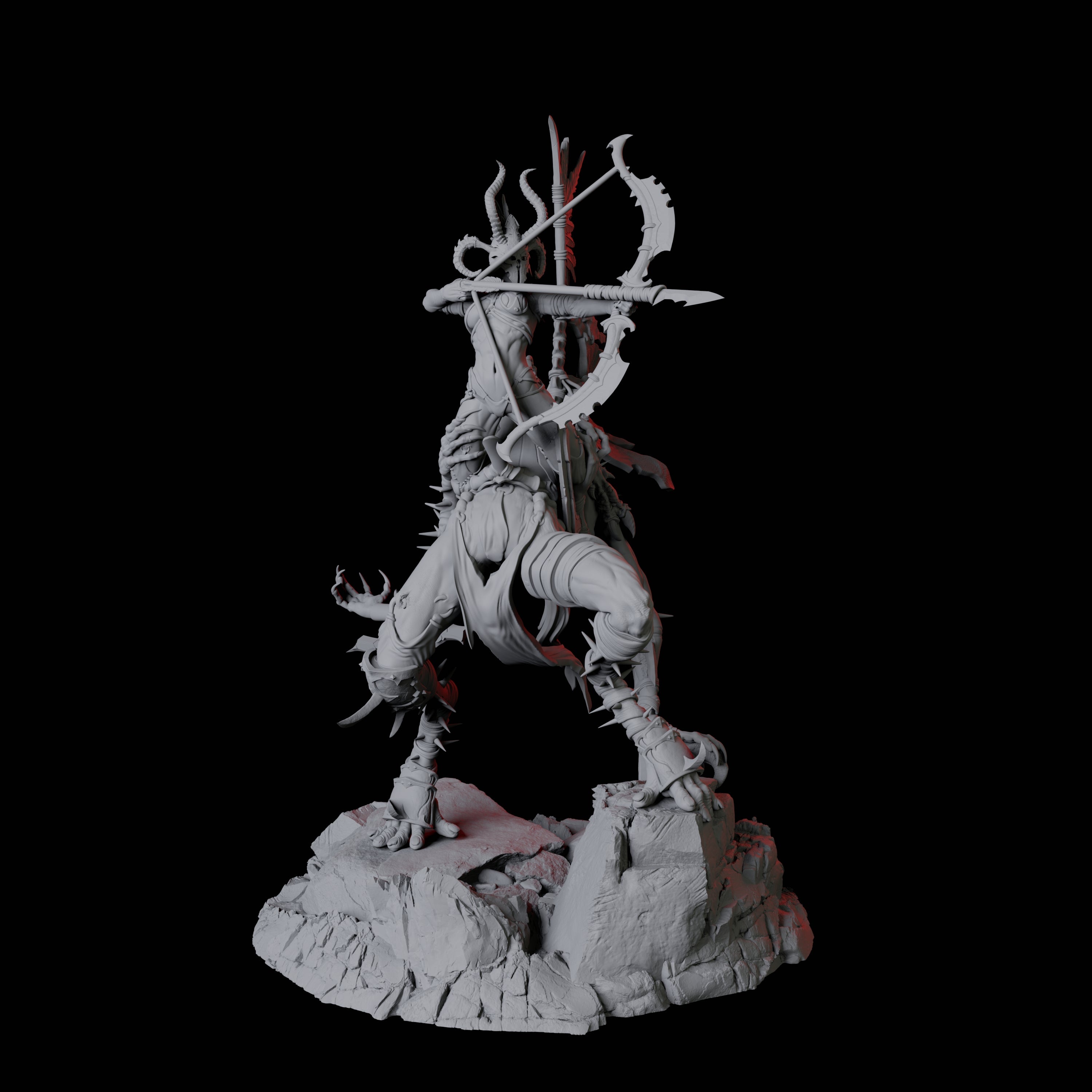 Hideous Demonic Cavalry A Miniature for Dungeons and Dragons, Pathfinder or other TTRPGs