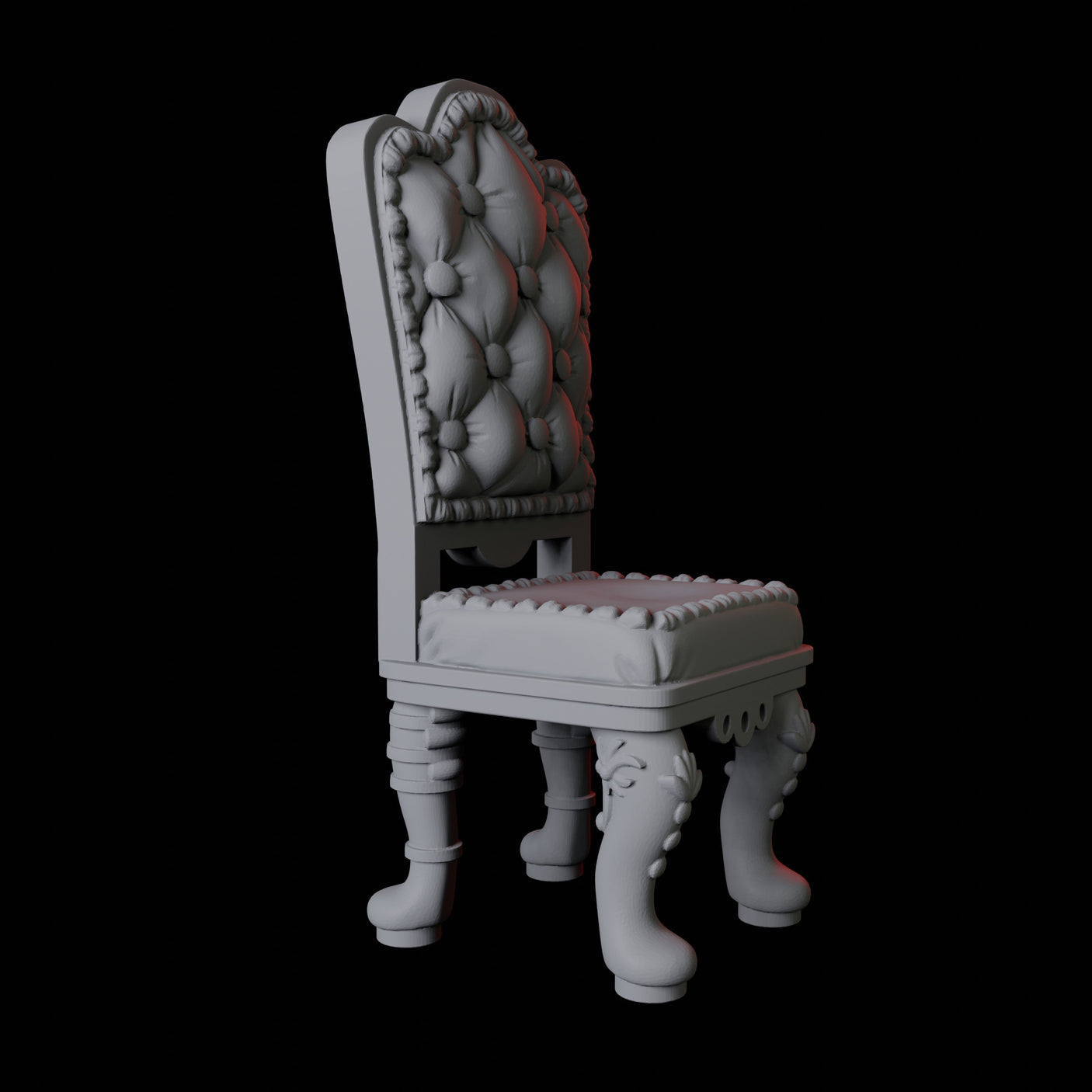 High Backed Chair Miniature for Dungeons and Dragons, Pathfinder or other TTRPGs