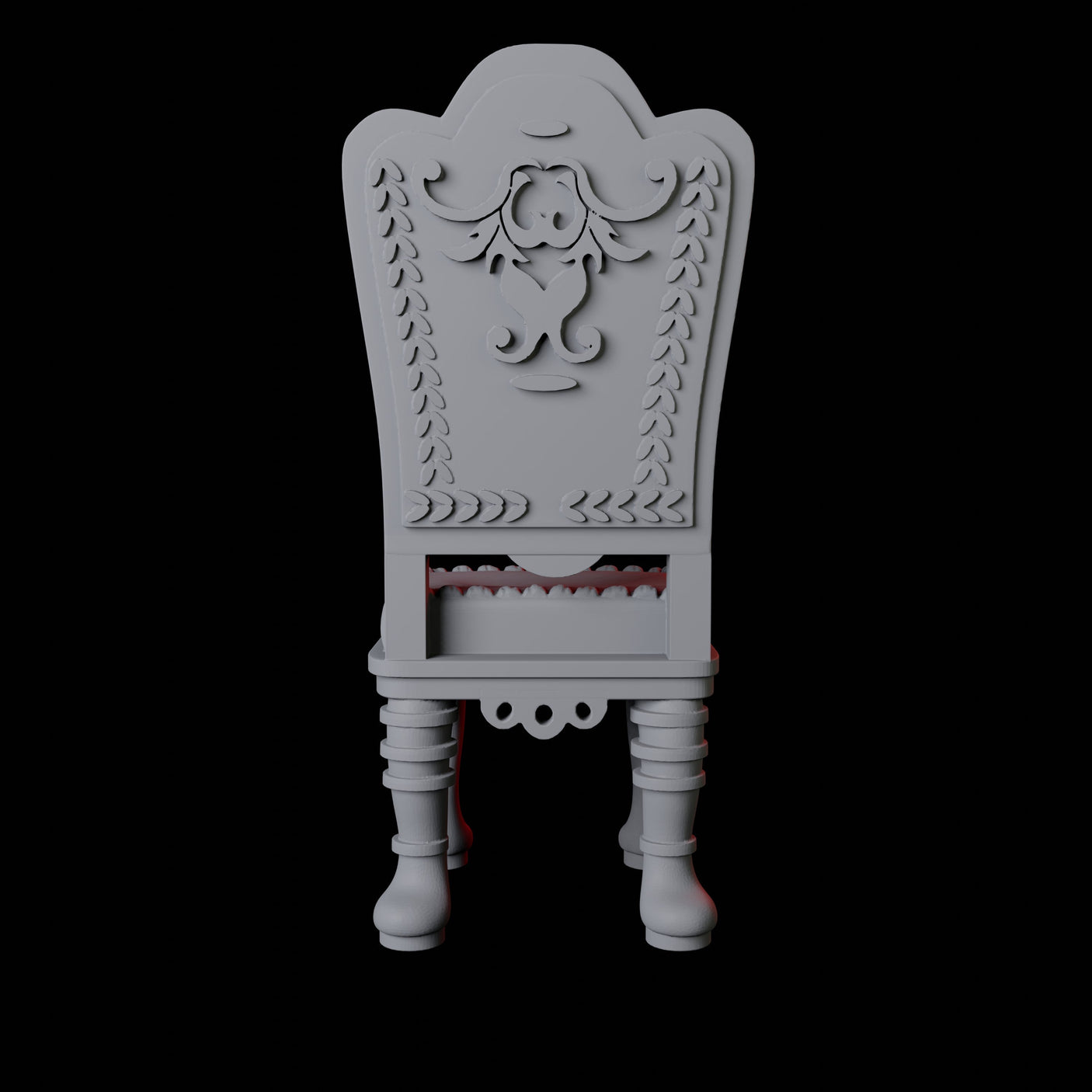 High Backed Chair Miniature for Dungeons and Dragons, Pathfinder or other TTRPGs