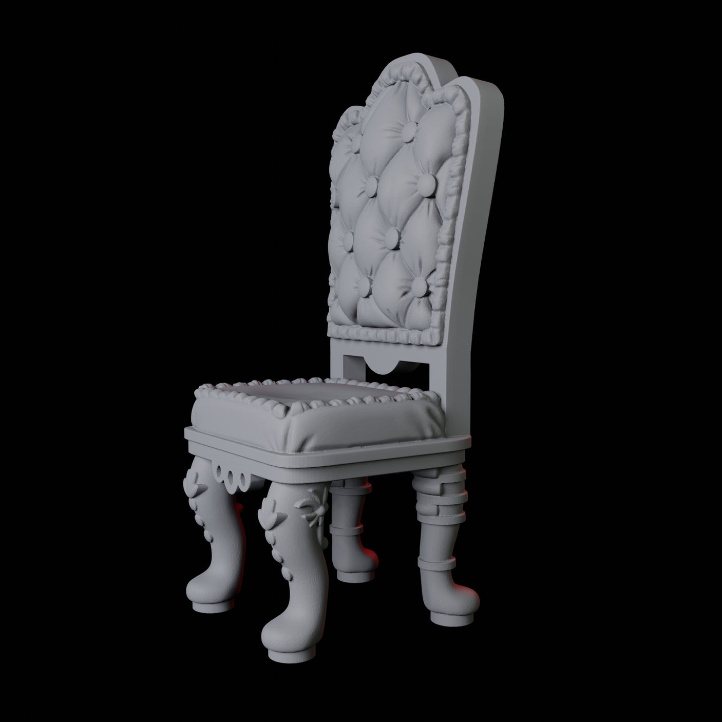 High Backed Chair Miniature for Dungeons and Dragons, Pathfinder or other TTRPGs