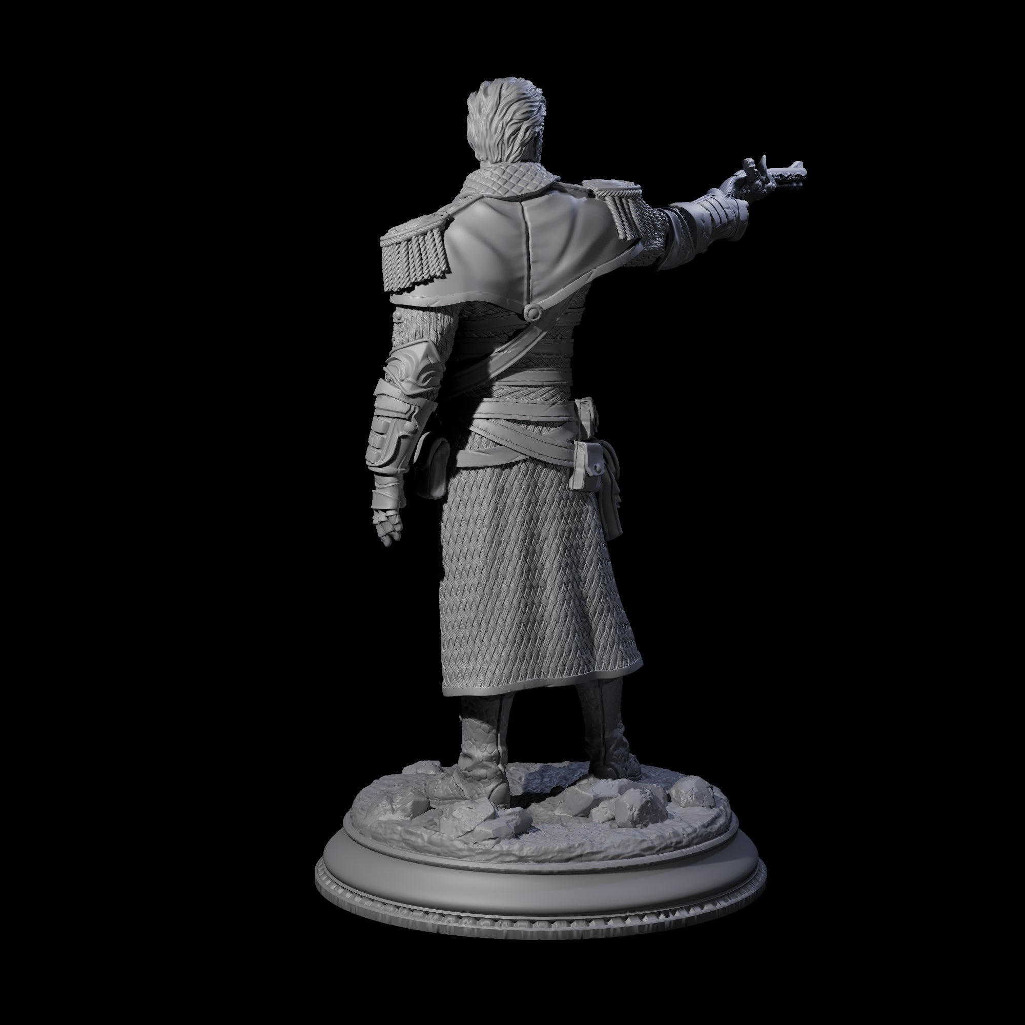 High Ranking Gunslinger Miniature for Dungeons and Dragons, Pathfinder or other TTRPGs