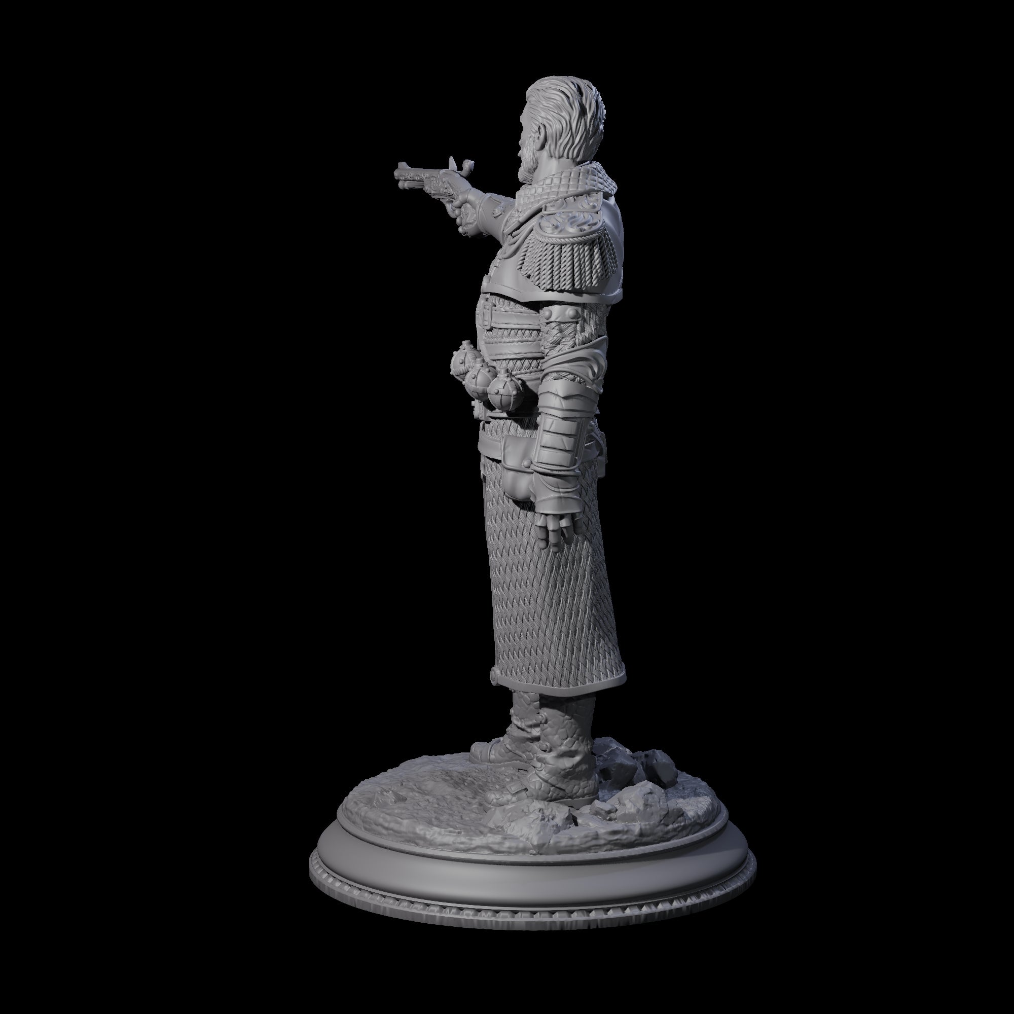High Ranking Gunslinger Miniature for Dungeons and Dragons, Pathfinder or other TTRPGs