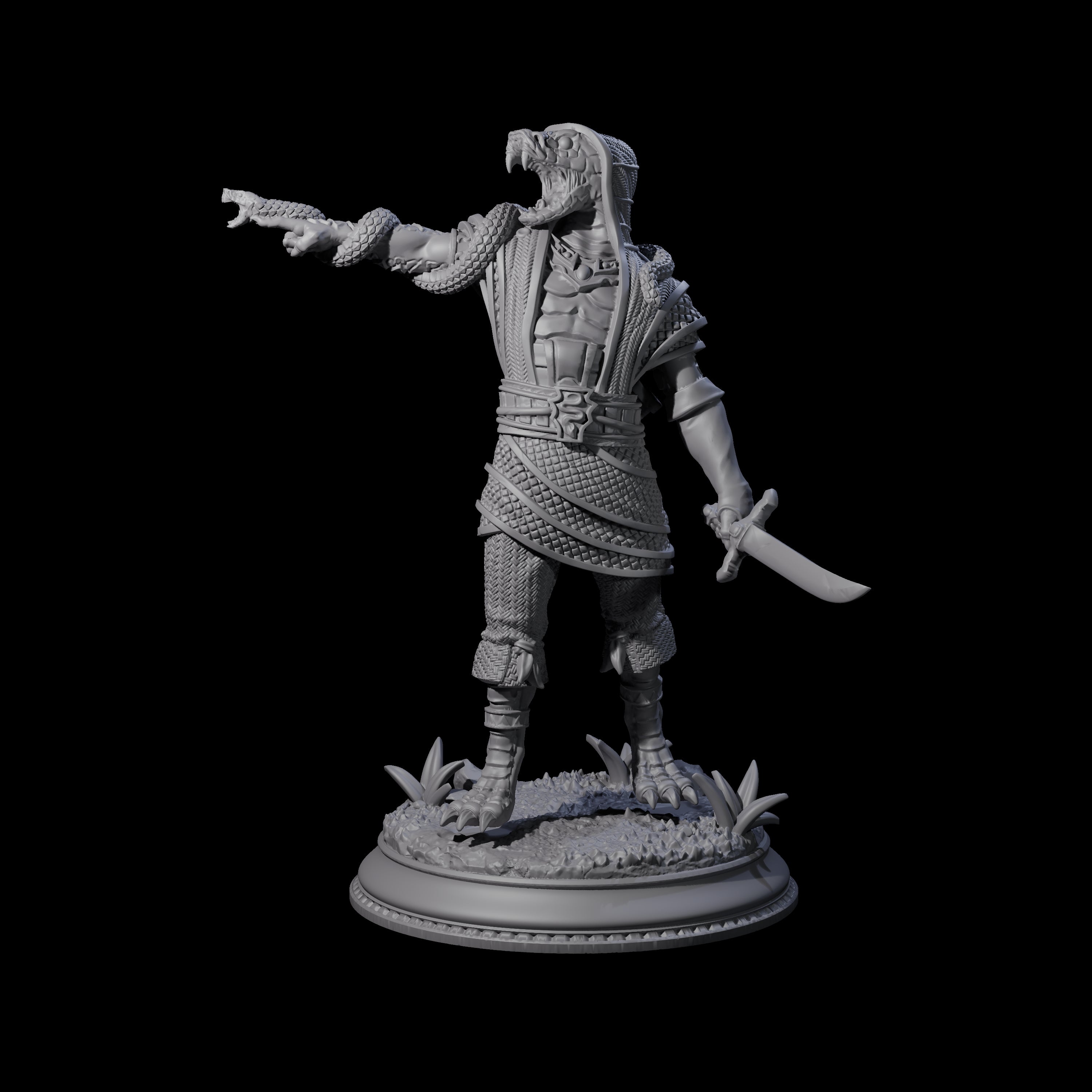 Hissing Cultist A Miniature for Dungeons and Dragons, Pathfinder or other TTRPGs
