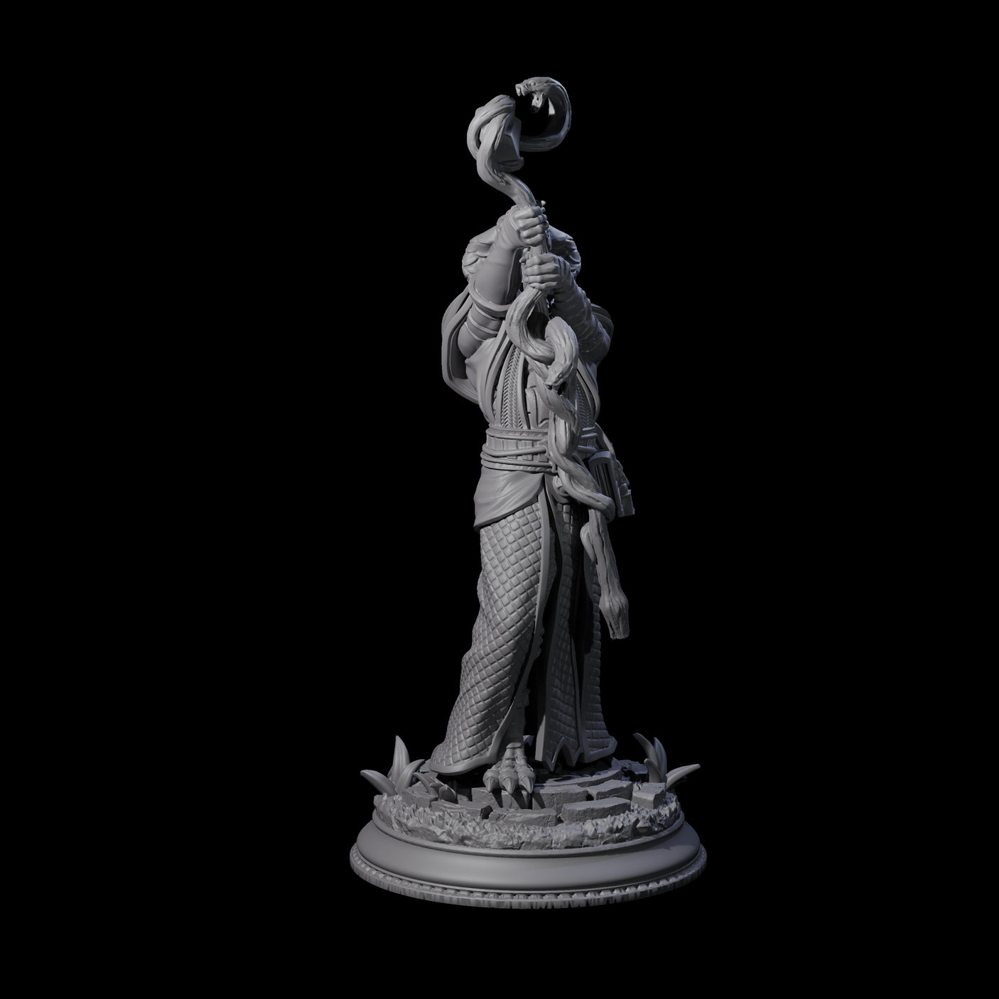 Hissing Cultist B Miniature for Dungeons and Dragons, Pathfinder or other TTRPGs