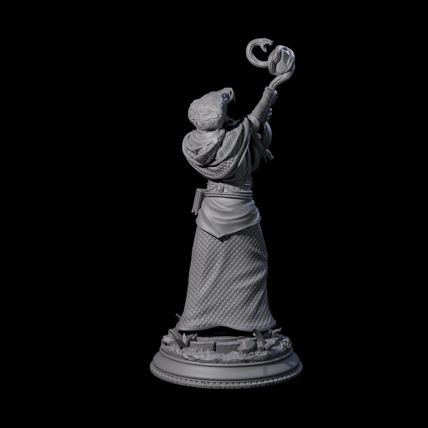 Hissing Cultist B Miniature for Dungeons and Dragons, Pathfinder or other TTRPGs