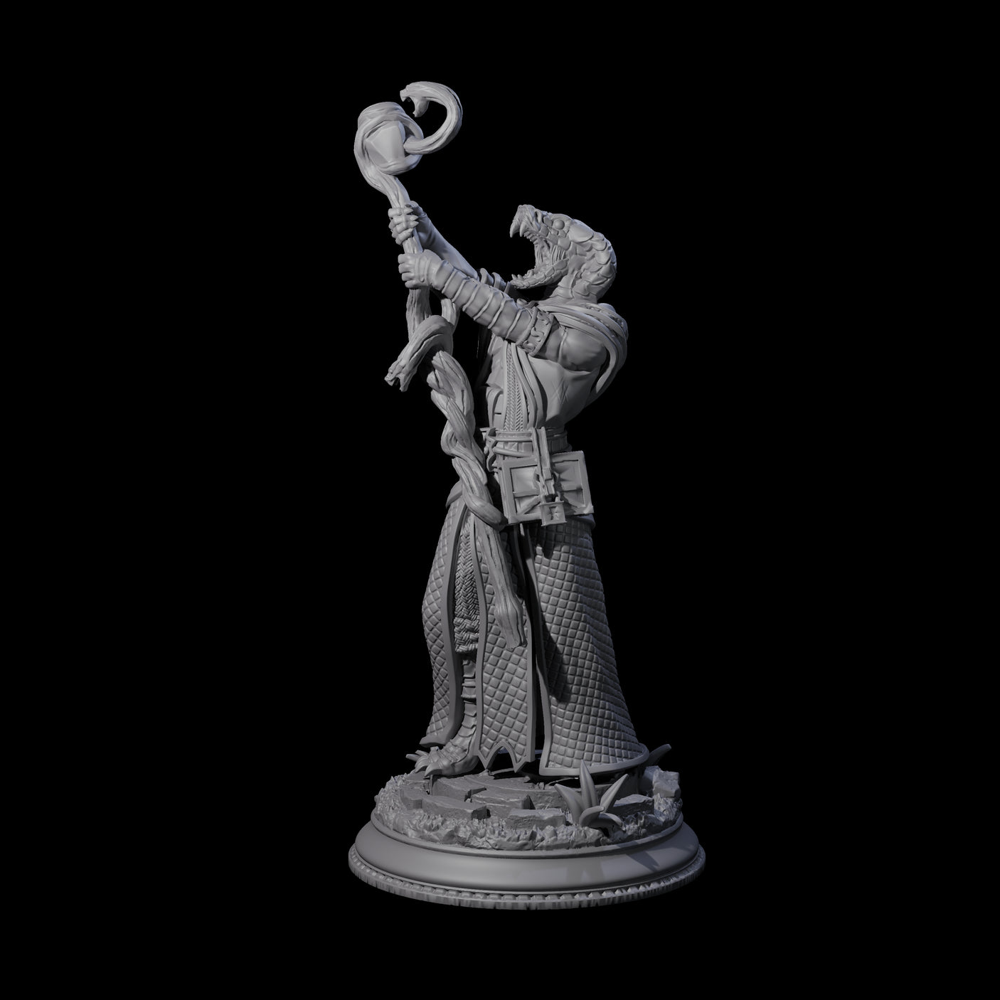 Hissing Cultist B Miniature for Dungeons and Dragons, Pathfinder or other TTRPGs
