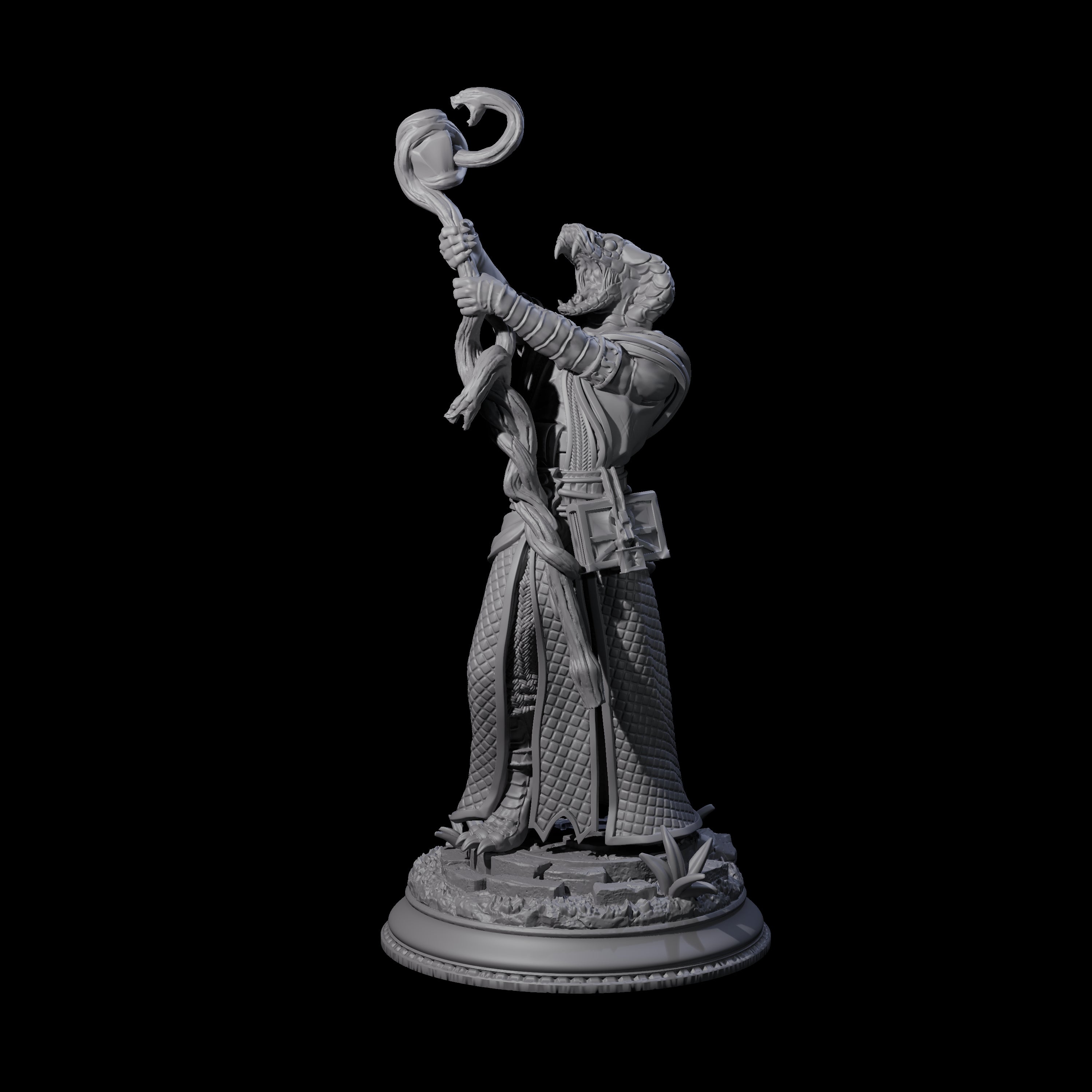 Hissing Cultist B Miniature for Dungeons and Dragons, Pathfinder or other TTRPGs