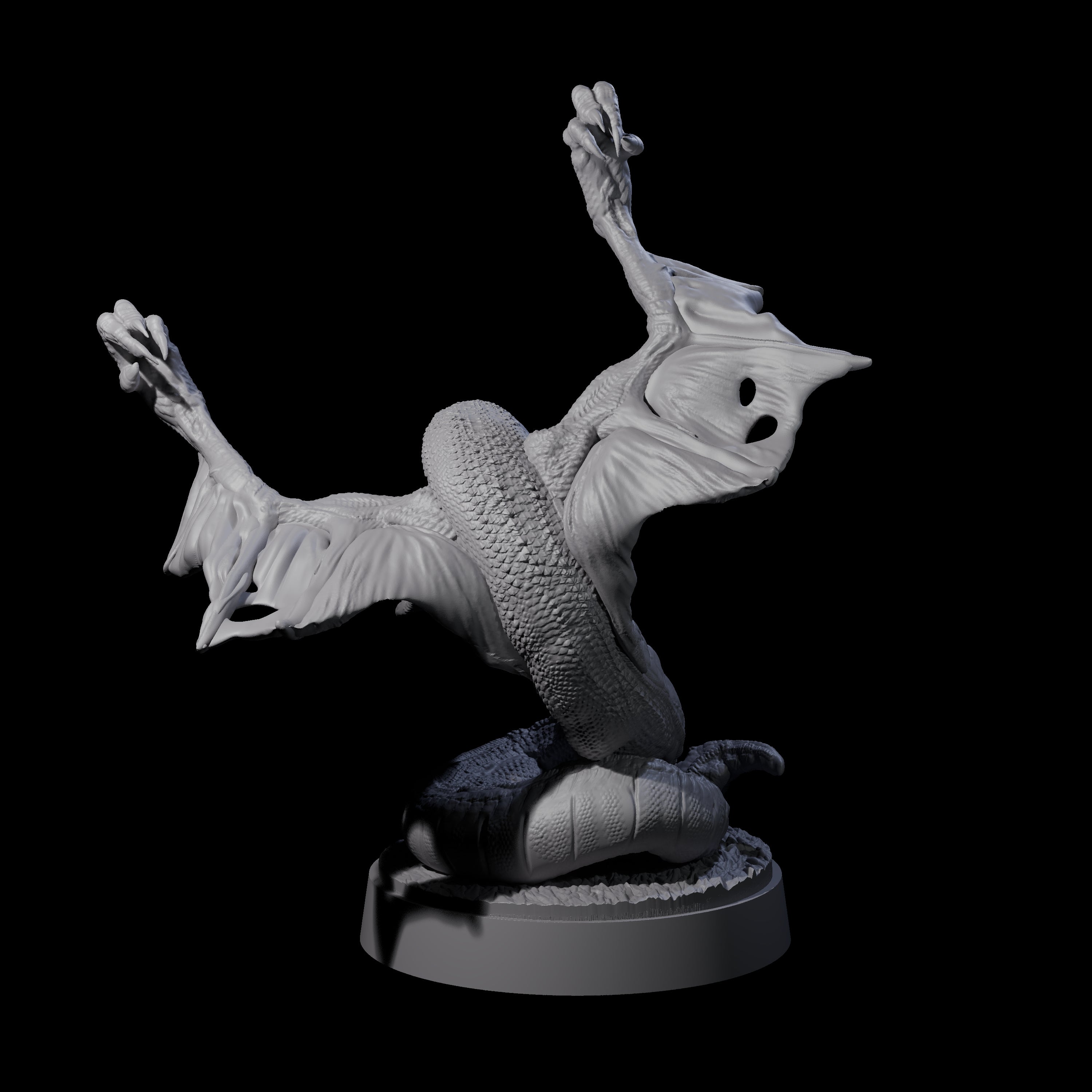 Hissing Flying Snake A Miniature for Dungeons and Dragons, Pathfinder or other TTRPGs