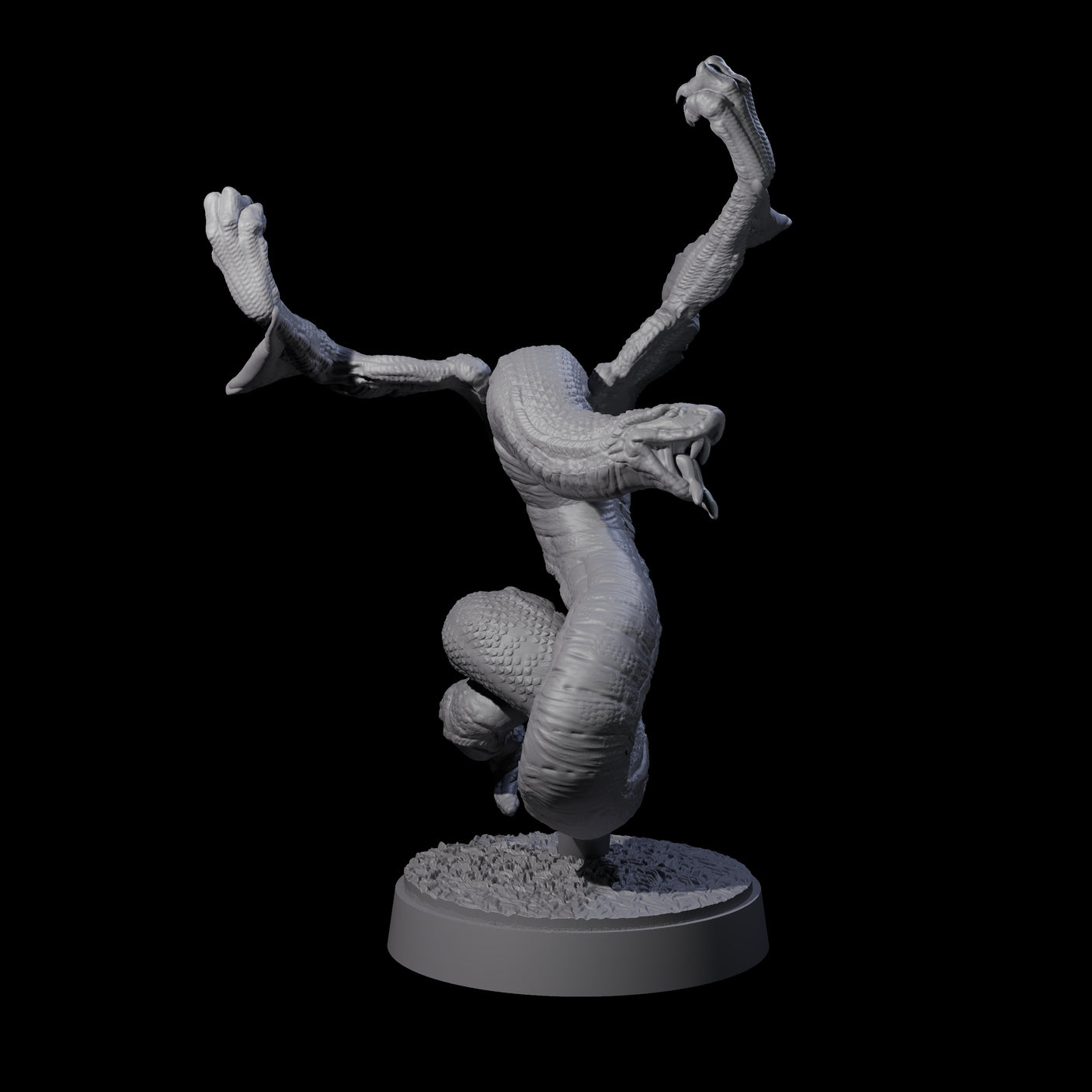 Hissing Flying Snake B Miniature for Dungeons and Dragons, Pathfinder or other TTRPGs