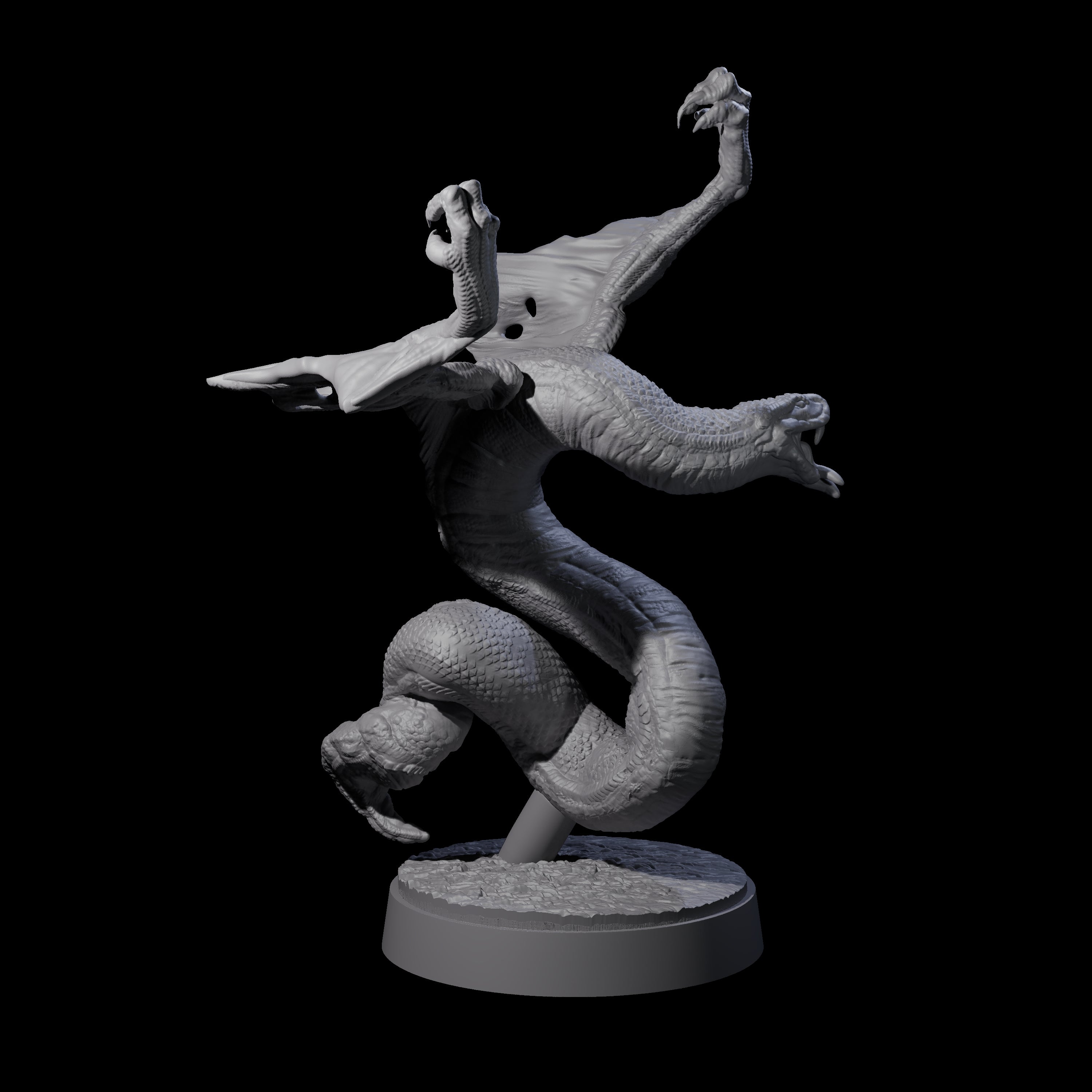 Hissing Flying Snake B Miniature for Dungeons and Dragons, Pathfinder or other TTRPGs