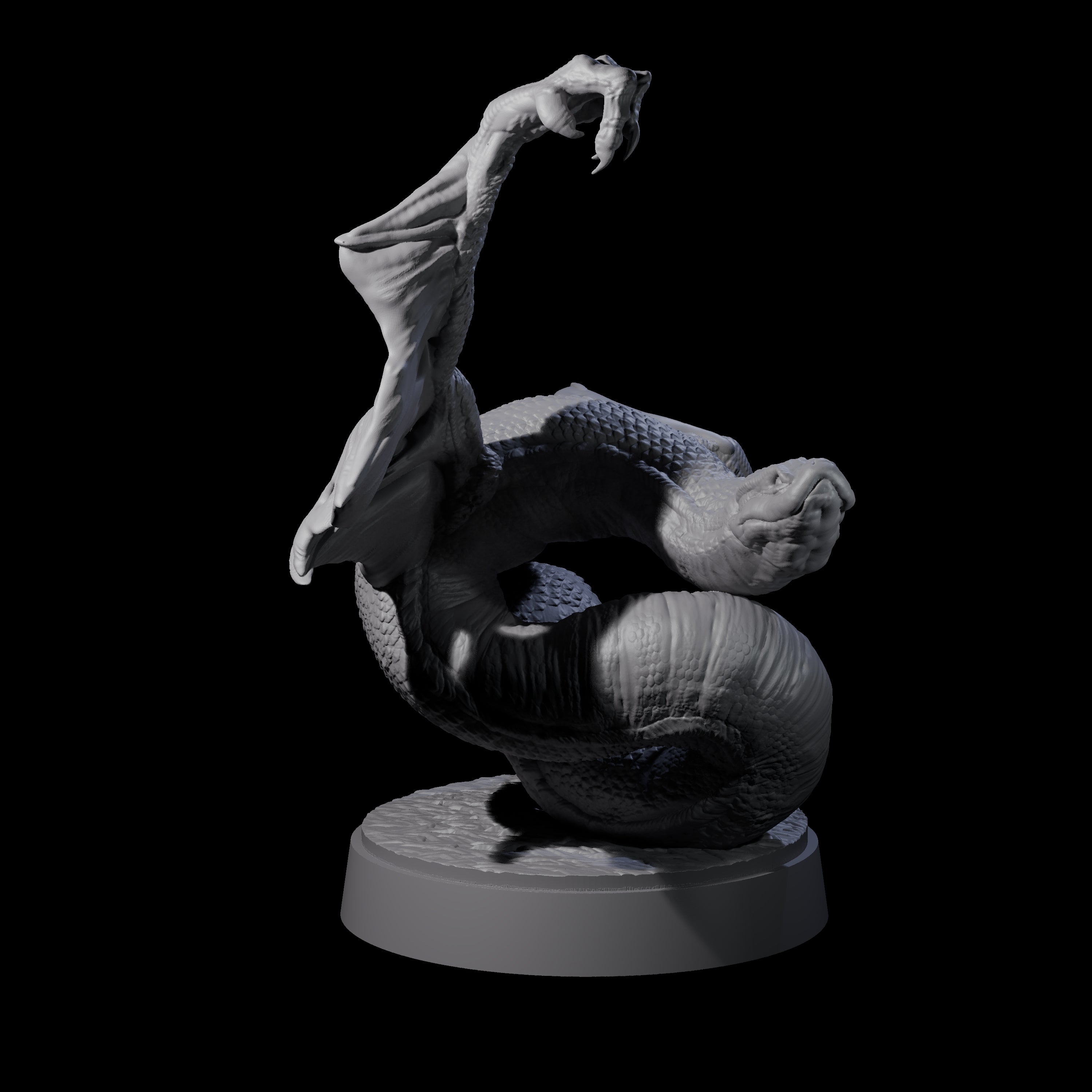 Hissing Flying Snake C Miniature for Dungeons and Dragons, Pathfinder or other TTRPGs