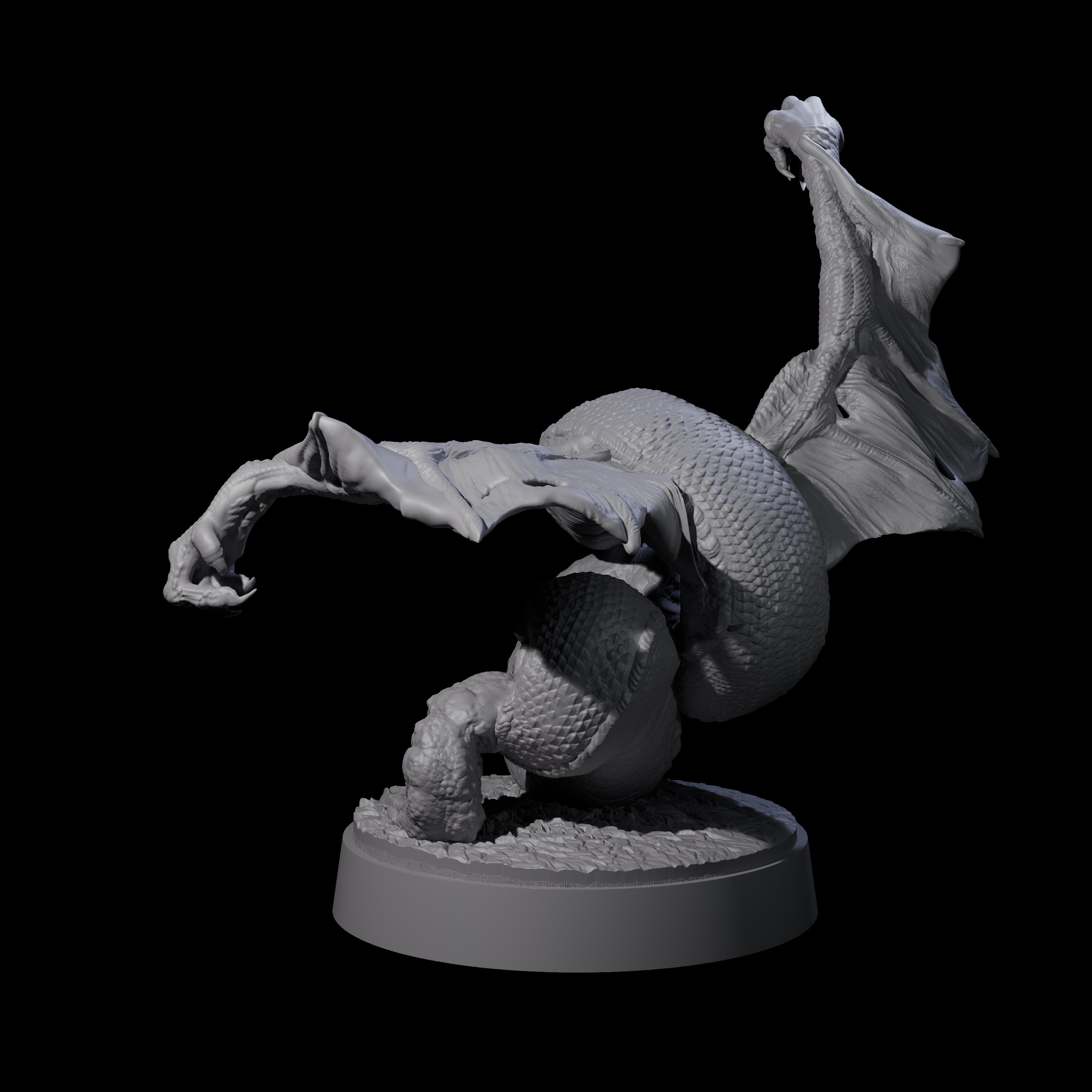 Hissing Flying Snake C Miniature for Dungeons and Dragons, Pathfinder or other TTRPGs