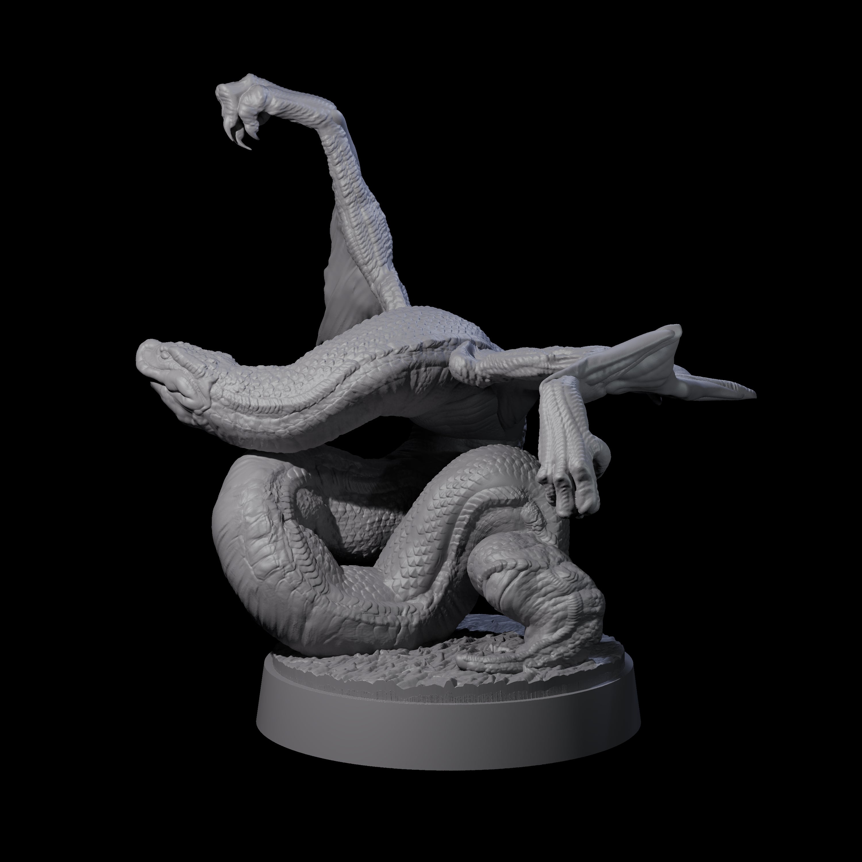 Hissing Flying Snake C Miniature for Dungeons and Dragons, Pathfinder or other TTRPGs