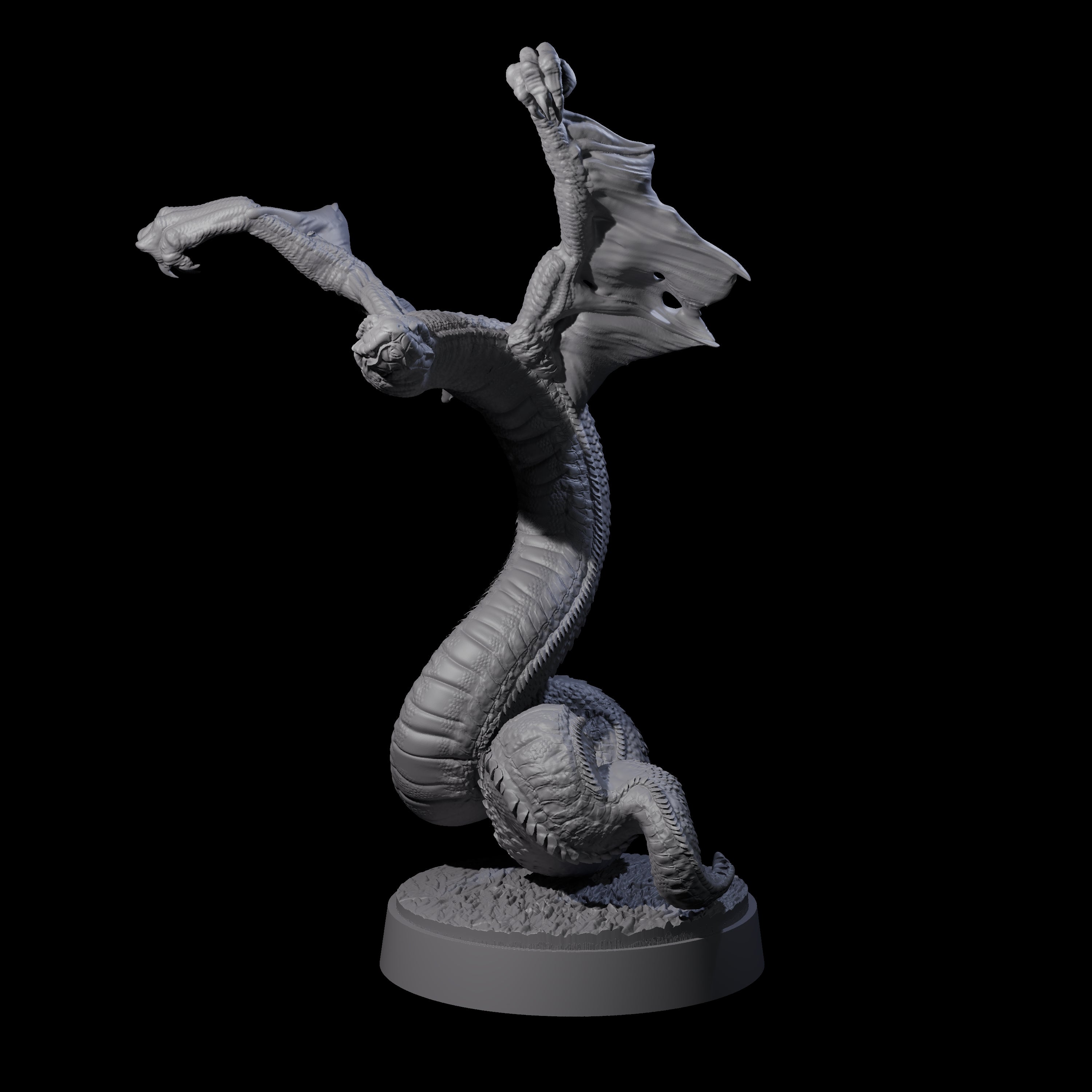 Hissing Flying Snake D Miniature for Dungeons and Dragons, Pathfinder or other TTRPGs