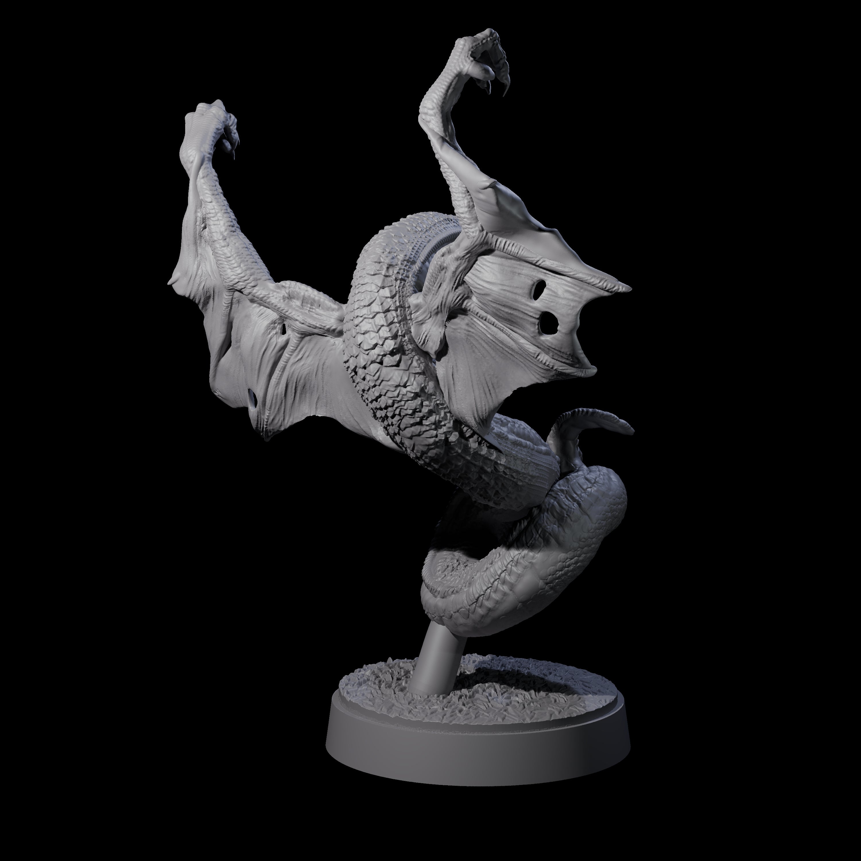 Hissing Flying Snake E Miniature for Dungeons and Dragons, Pathfinder or other TTRPGs