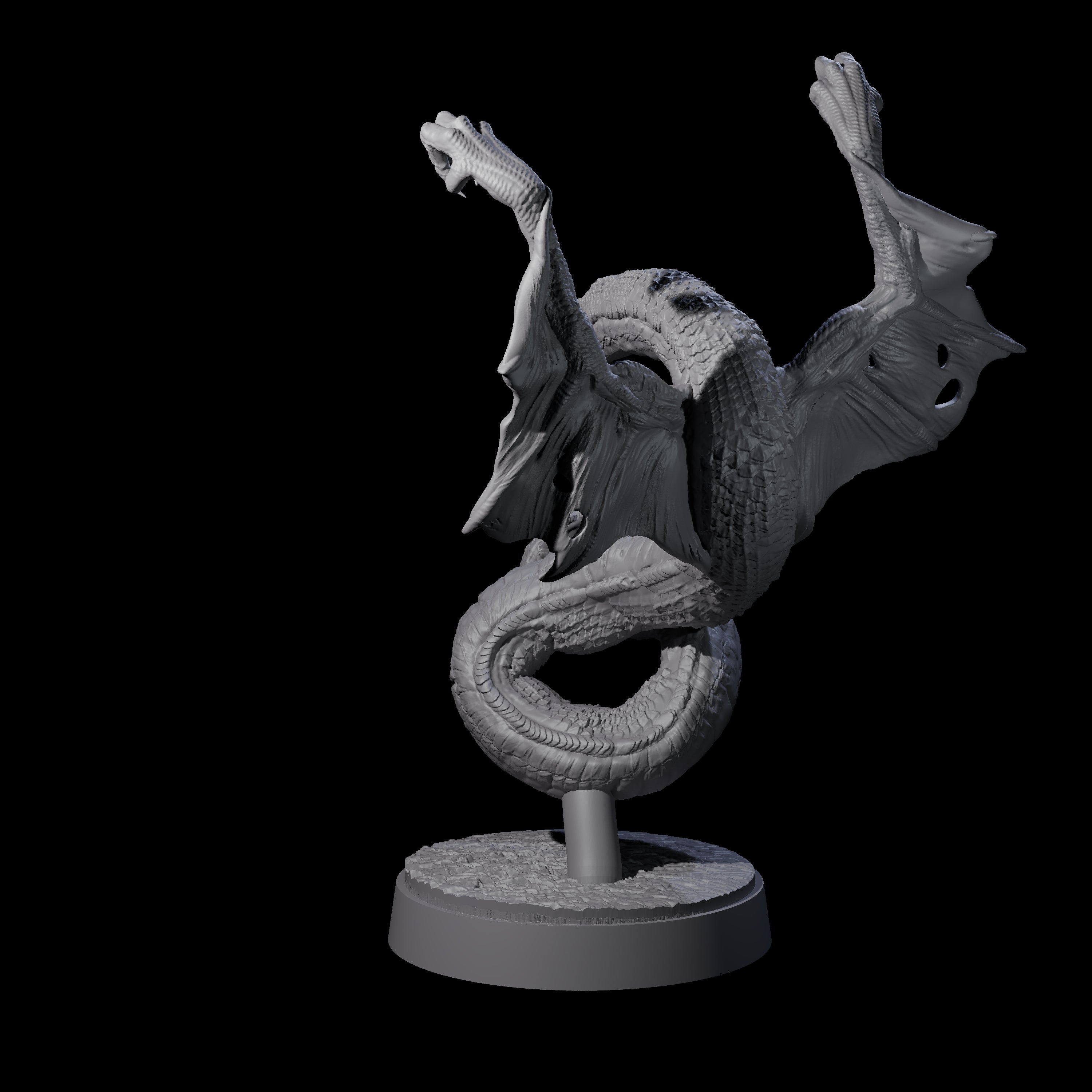 Hissing Flying Snake E Miniature for Dungeons and Dragons, Pathfinder or other TTRPGs