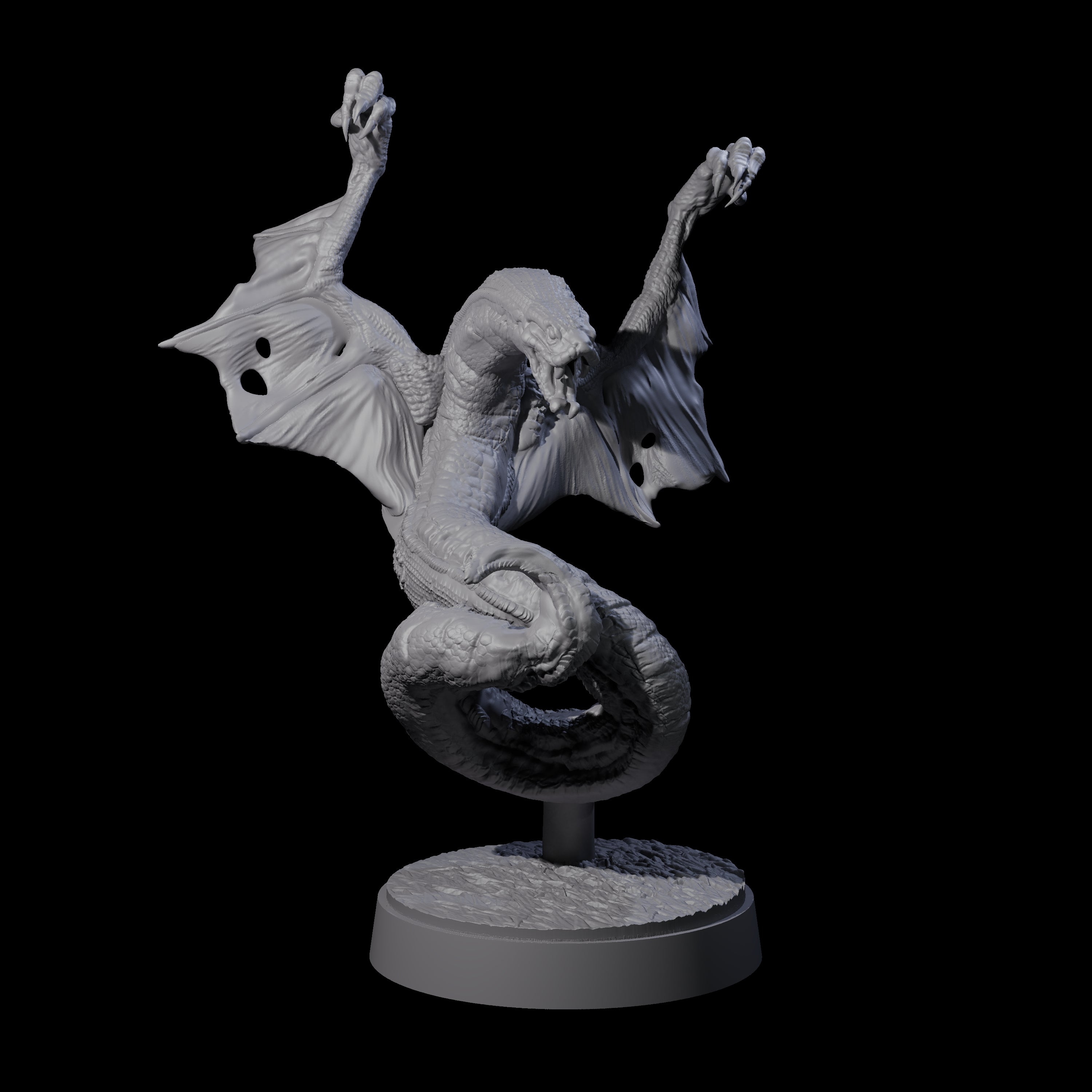 Hissing Flying Snake E Miniature for Dungeons and Dragons, Pathfinder or other TTRPGs