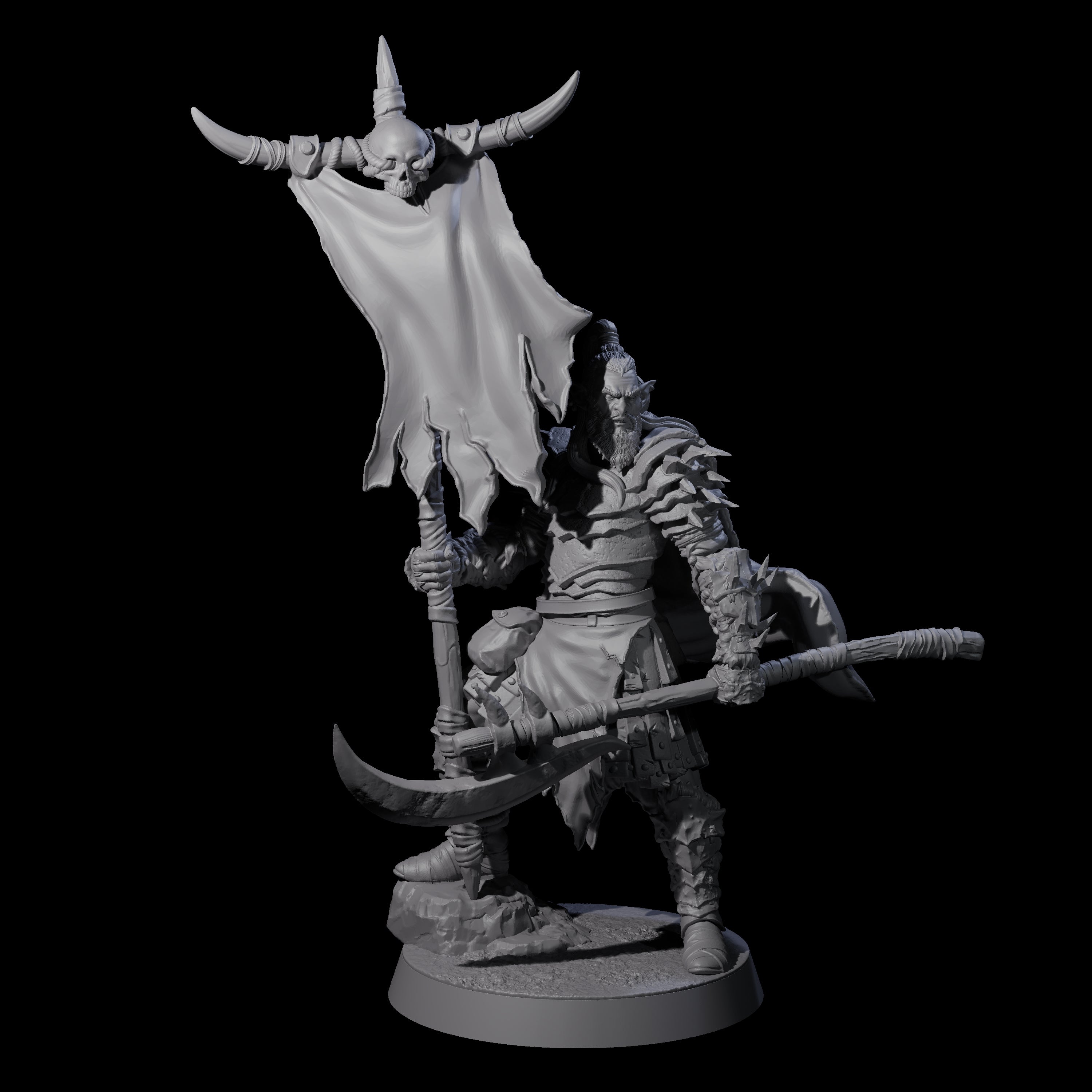 Hobgoblin Bannerman Miniature for Dungeons and Dragons, Pathfinder or other TTRPGs