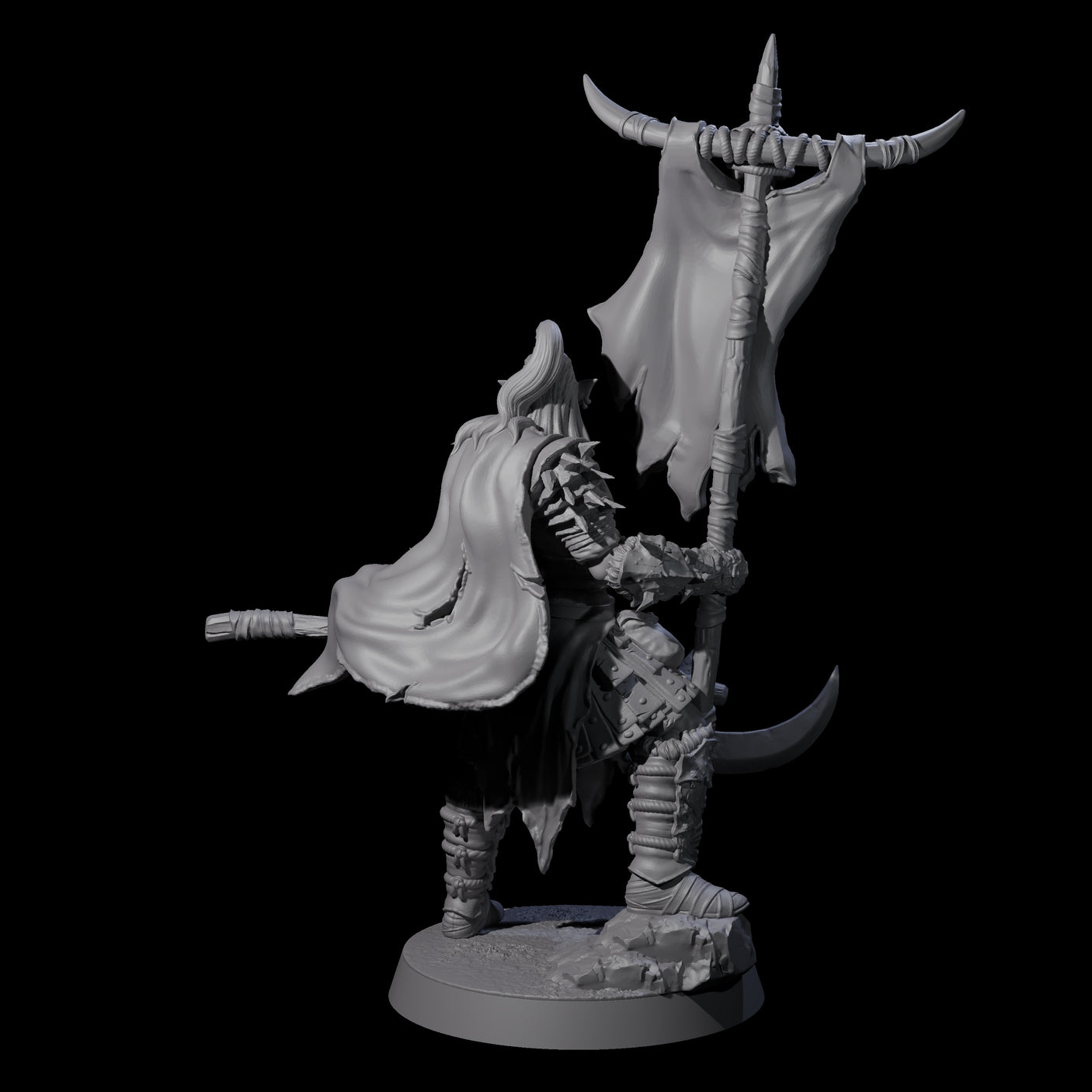 Hobgoblin Bannerman Miniature for Dungeons and Dragons, Pathfinder or other TTRPGs