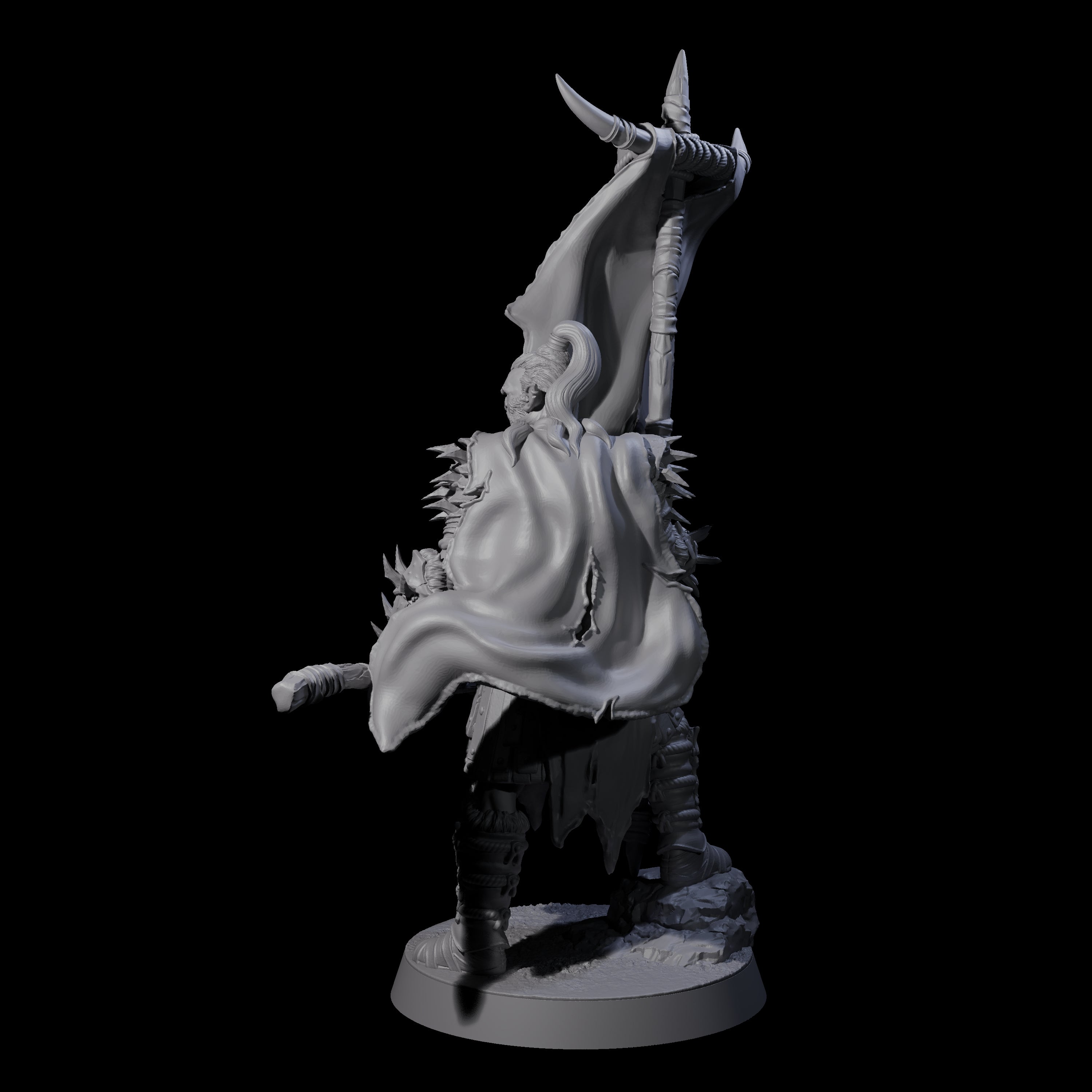Hobgoblin Bannerman Miniature for Dungeons and Dragons, Pathfinder or other TTRPGs