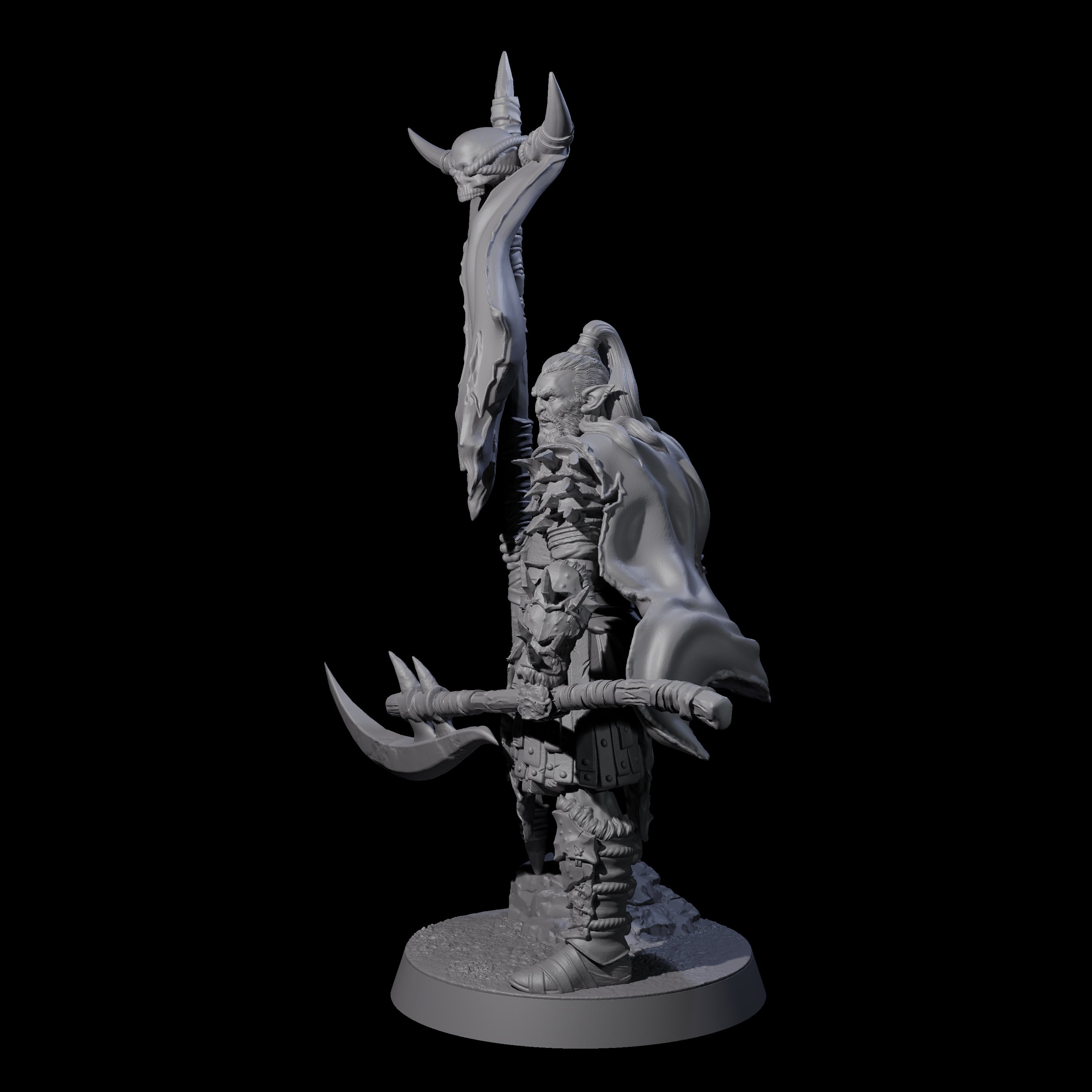 Hobgoblin Bannerman Miniature for Dungeons and Dragons, Pathfinder or other TTRPGs