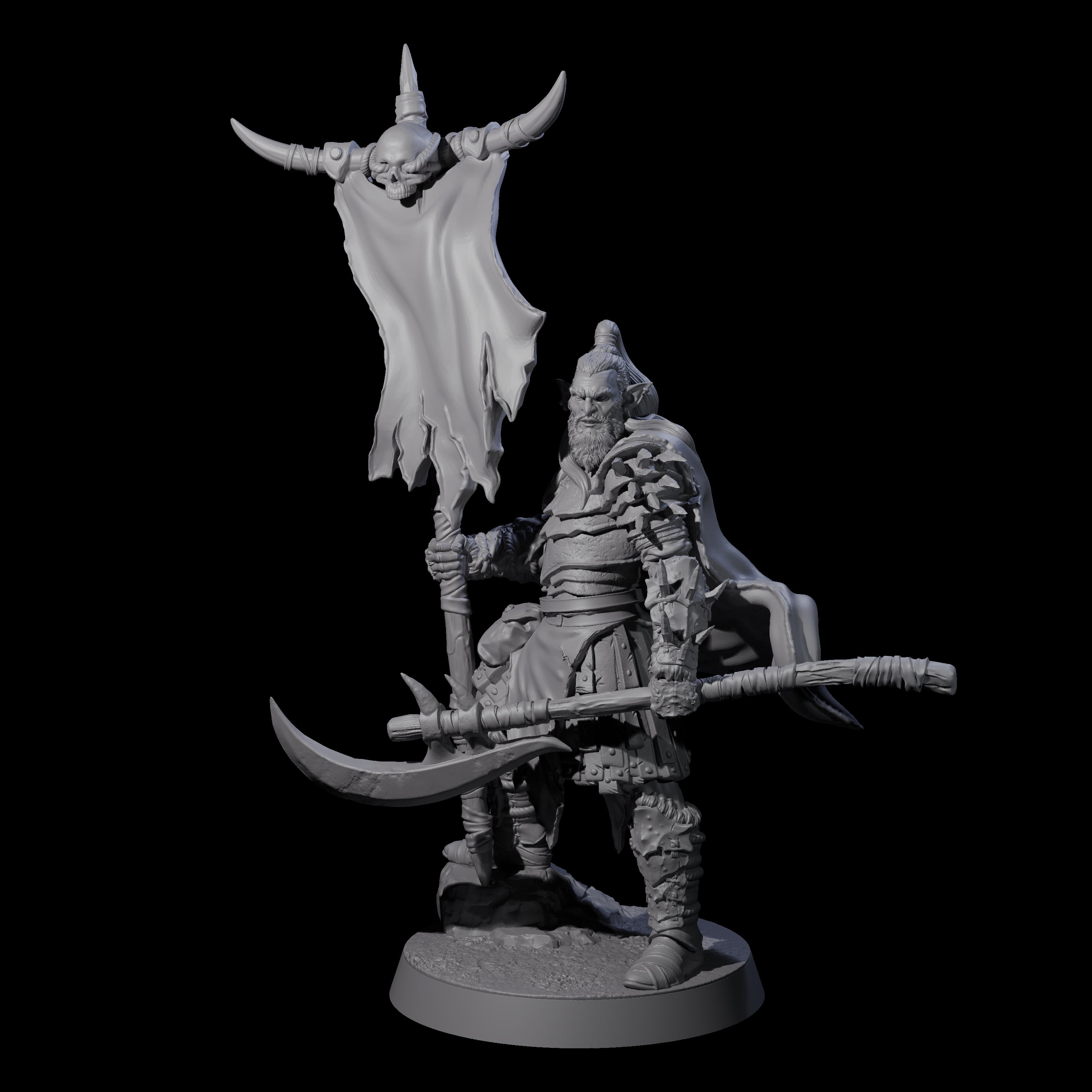 Hobgoblin Bannerman Miniature for Dungeons and Dragons, Pathfinder or other TTRPGs