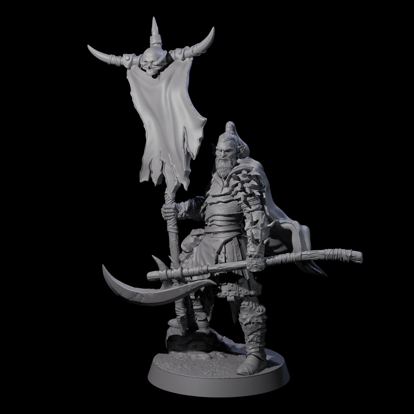 Hobgoblin Bannerman Miniature for Dungeons and Dragons, Pathfinder or other TTRPGs