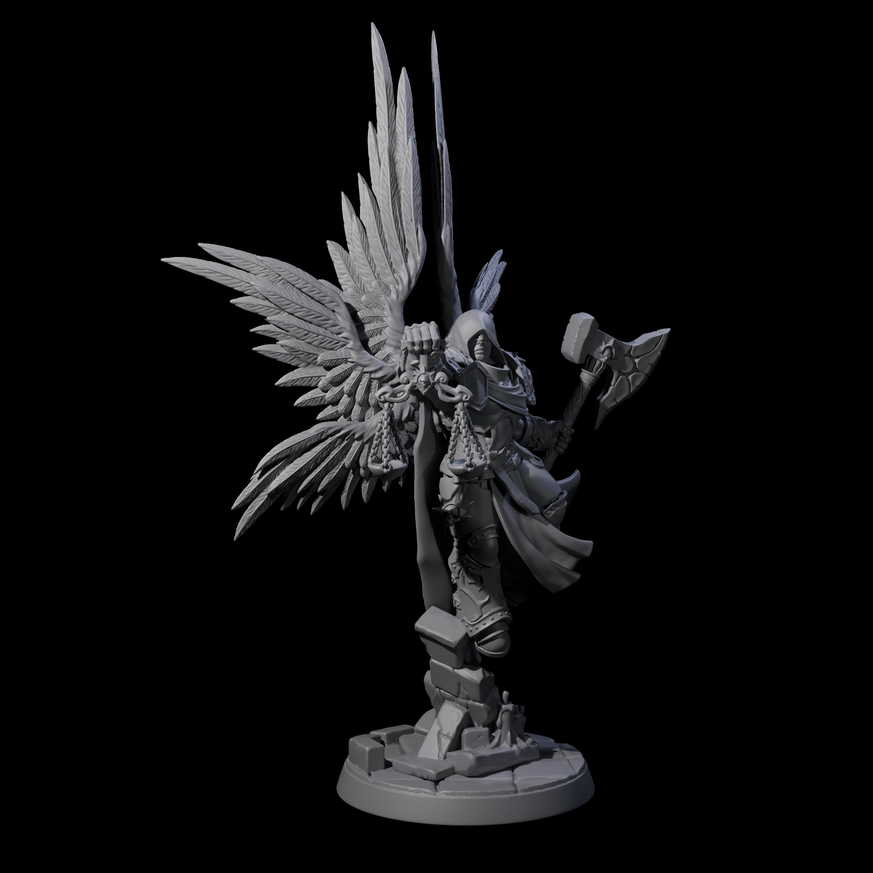 Holy Angel of Justice Miniature for Dungeons and Dragons, Pathfinder or other TTRPGs