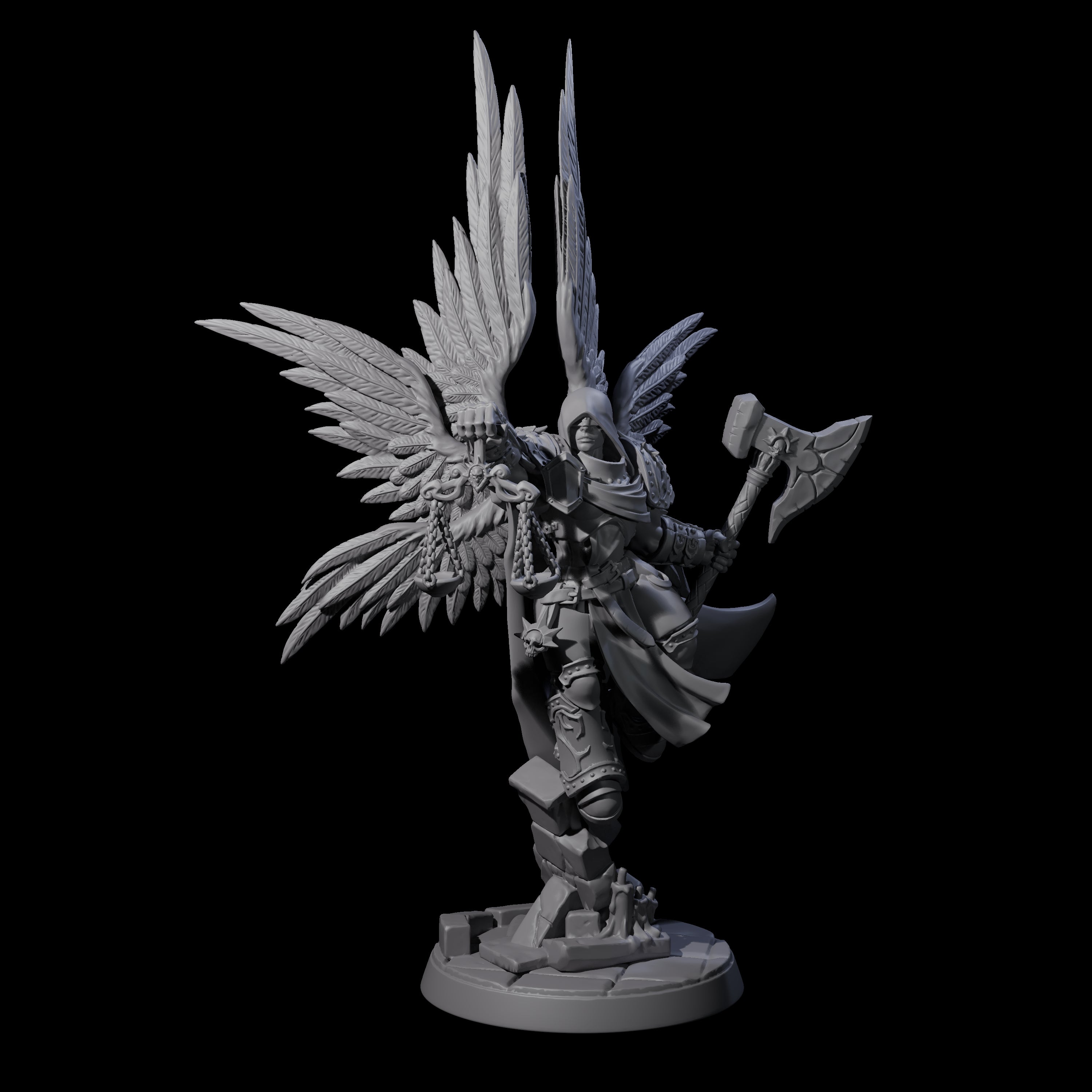 Holy Angel of Justice Miniature for Dungeons and Dragons, Pathfinder or other TTRPGs