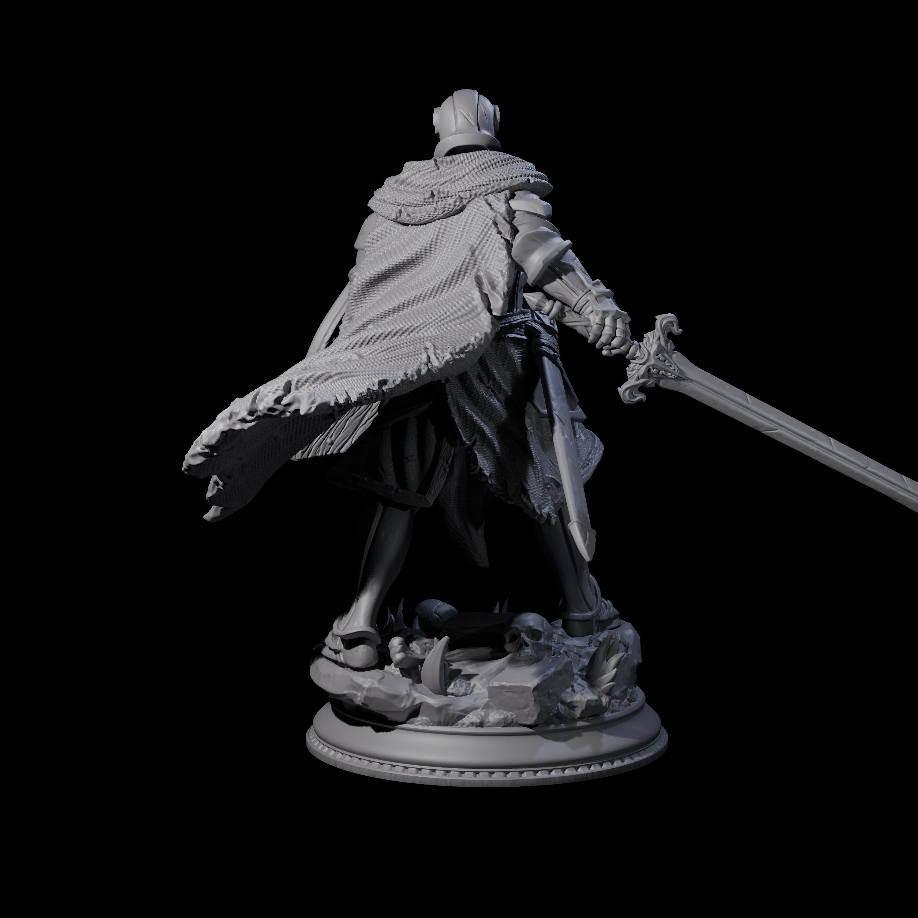 Holy Crusader Paladin Miniature for Dungeons and Dragons, Pathfinder or other TTRPGs