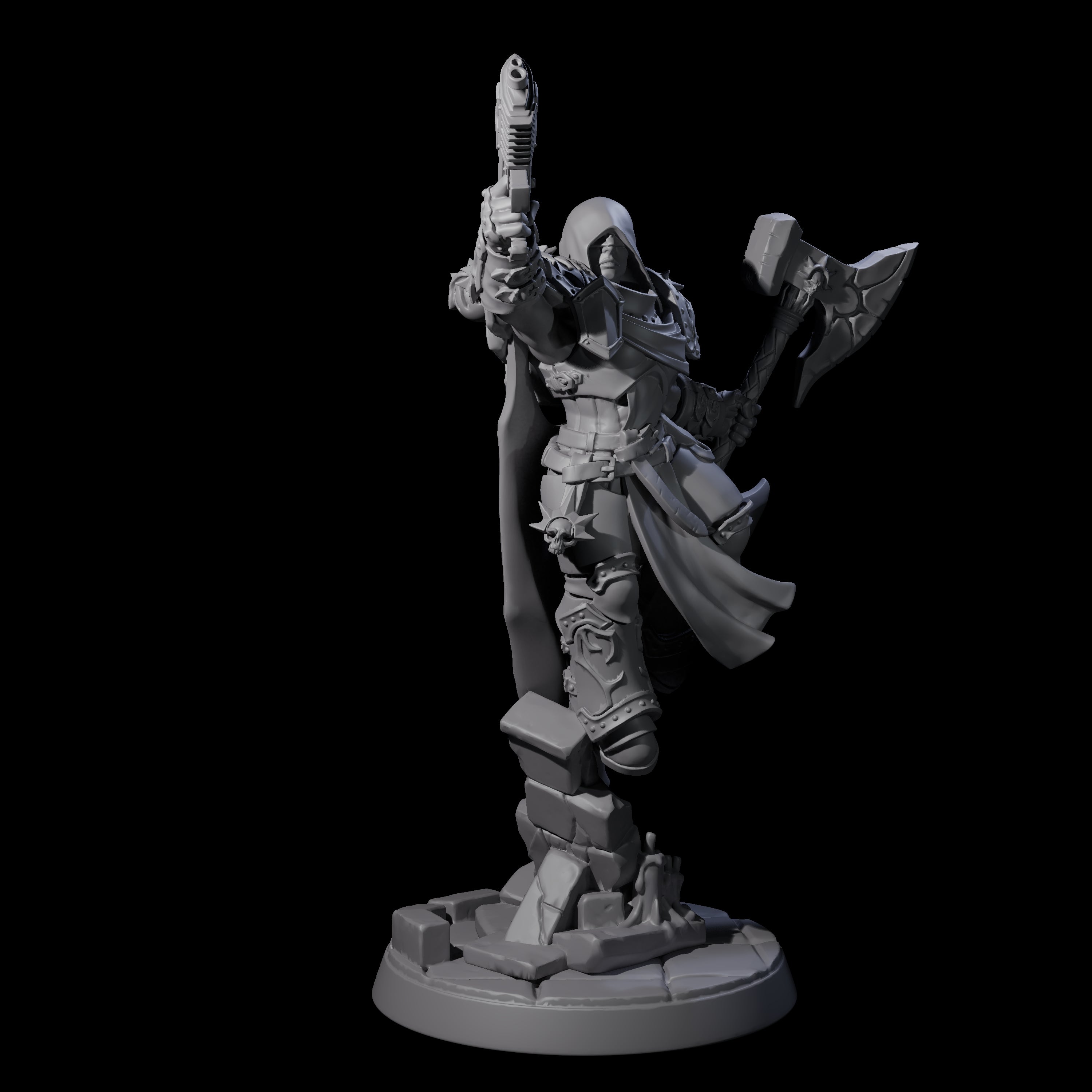 Holy Crusader with Gun Miniature for Dungeons and Dragons, Pathfinder or other TTRPGs