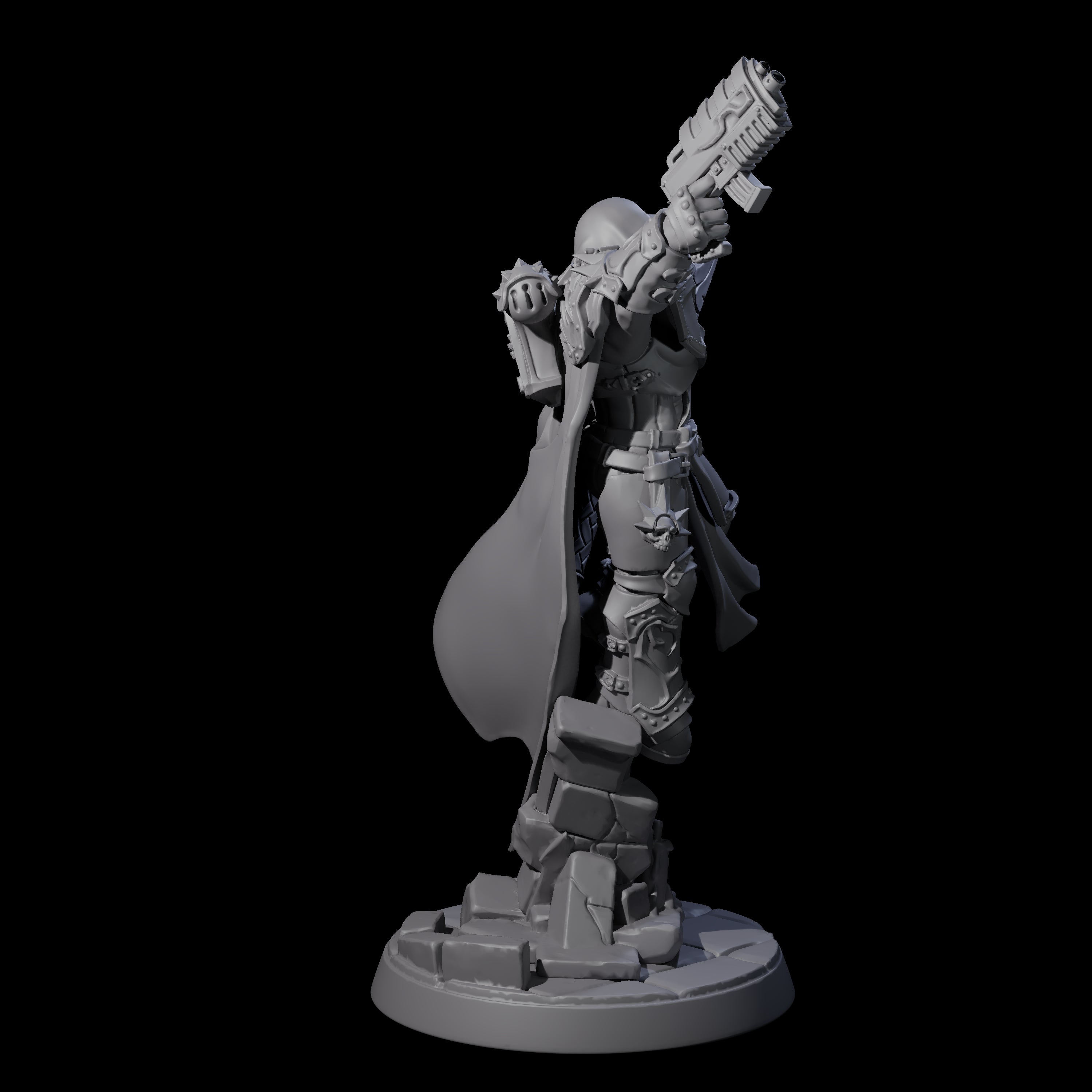 Holy Crusader with Gun Miniature for Dungeons and Dragons, Pathfinder or other TTRPGs