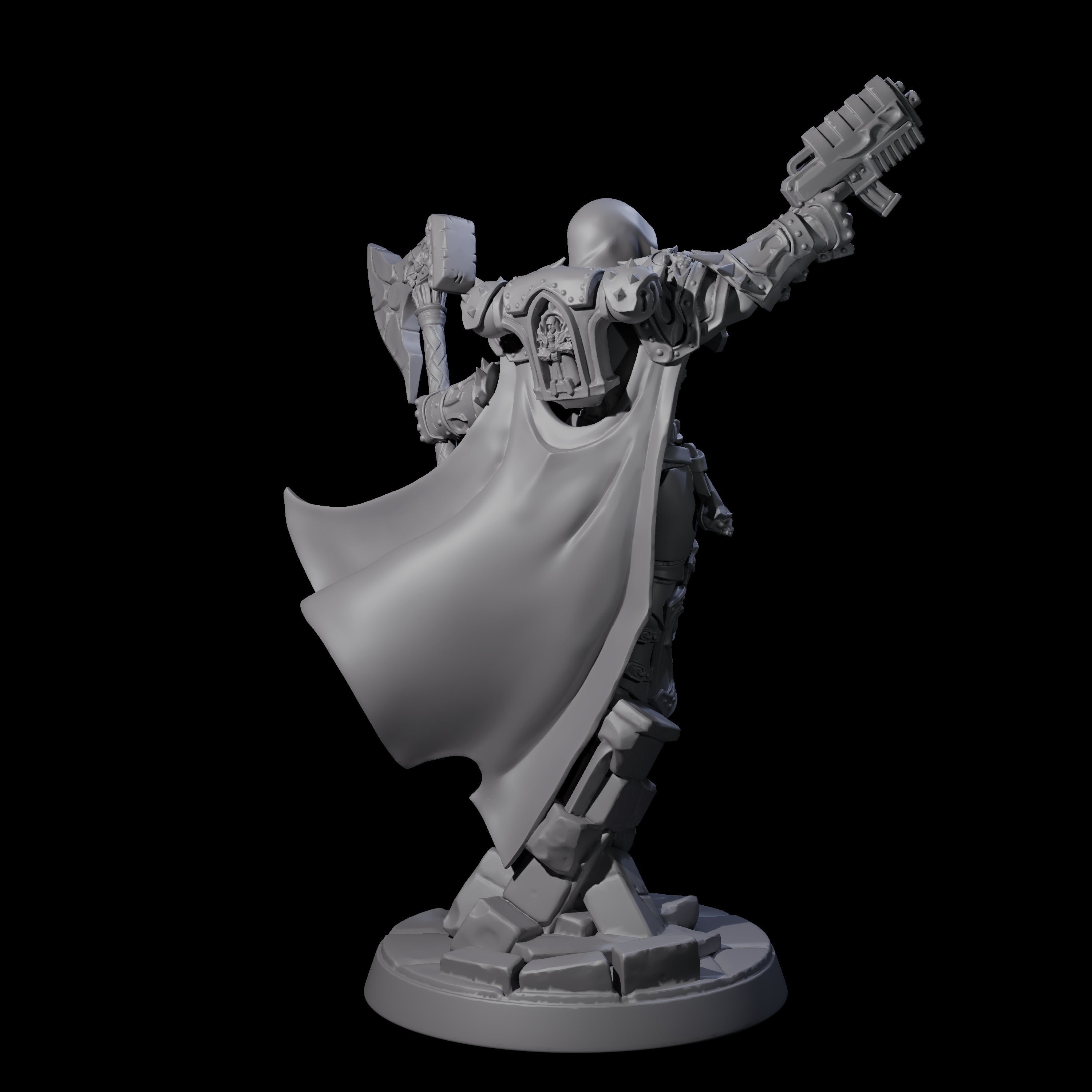 Holy Crusader with Gun Miniature for Dungeons and Dragons, Pathfinder or other TTRPGs