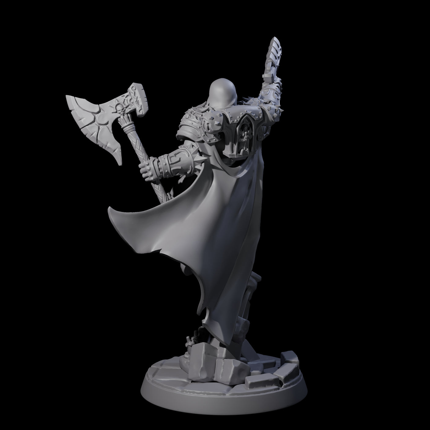 Holy Crusader with Gun Miniature for Dungeons and Dragons, Pathfinder or other TTRPGs
