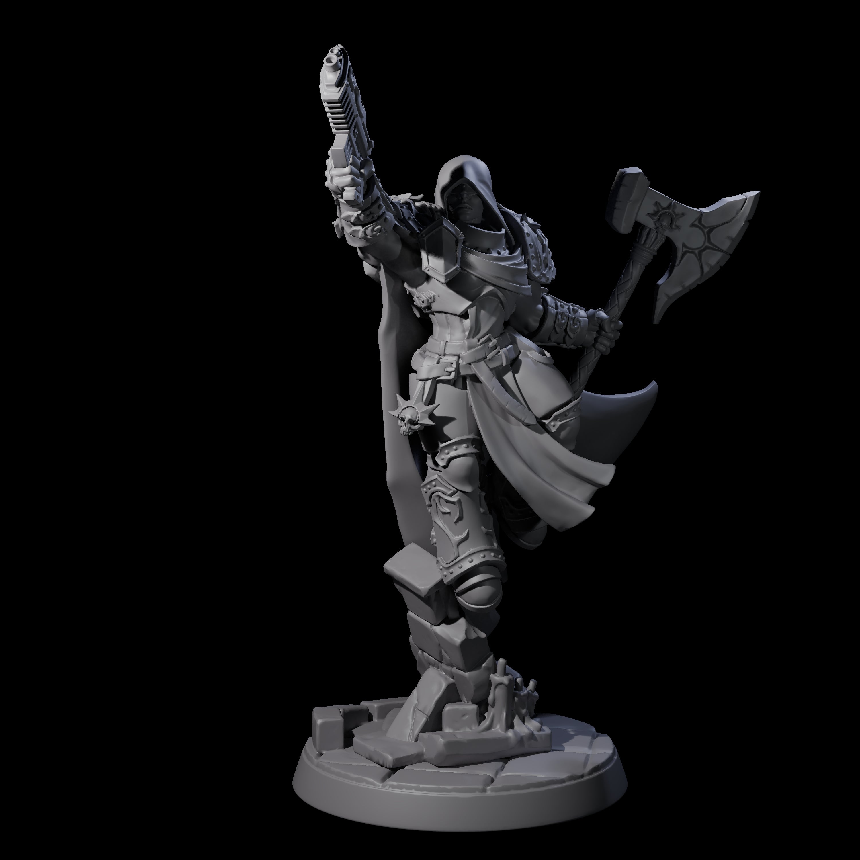 Holy Crusader with Gun Miniature for Dungeons and Dragons, Pathfinder or other TTRPGs