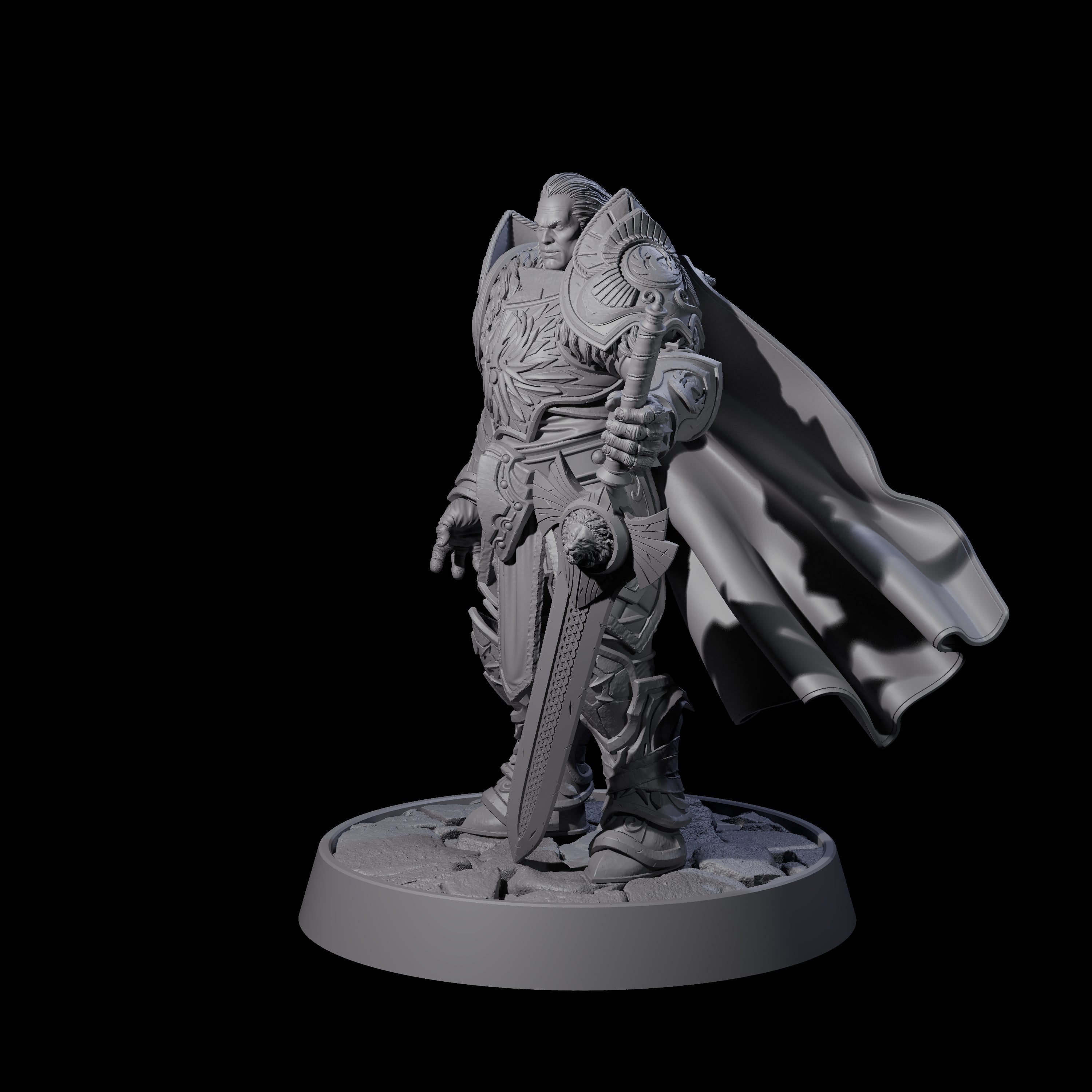 Holy Protector of the Flames B Miniature for Dungeons and Dragons, Pathfinder or other TTRPGs
