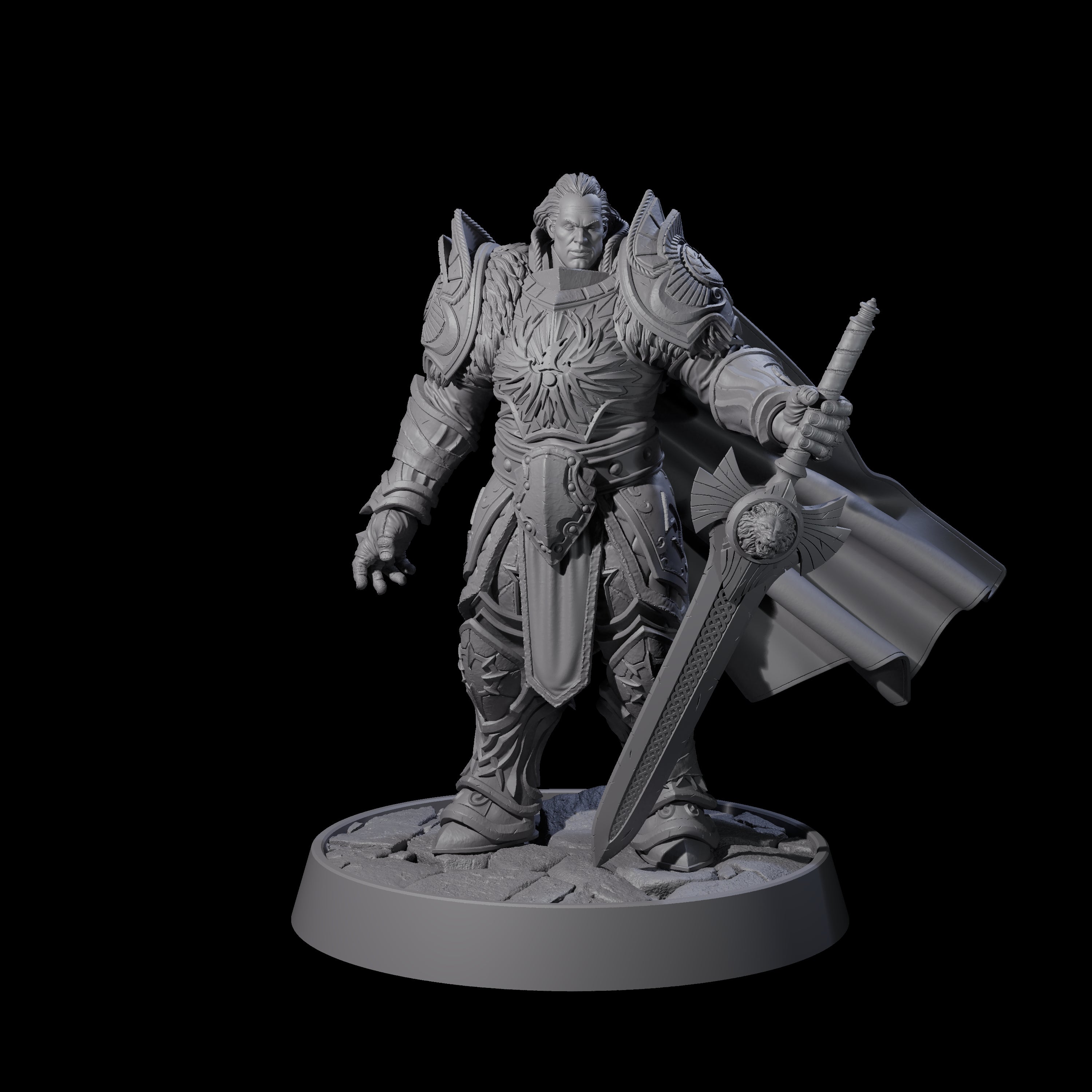 Holy Protector of the Flames B Miniature for Dungeons and Dragons, Pathfinder or other TTRPGs