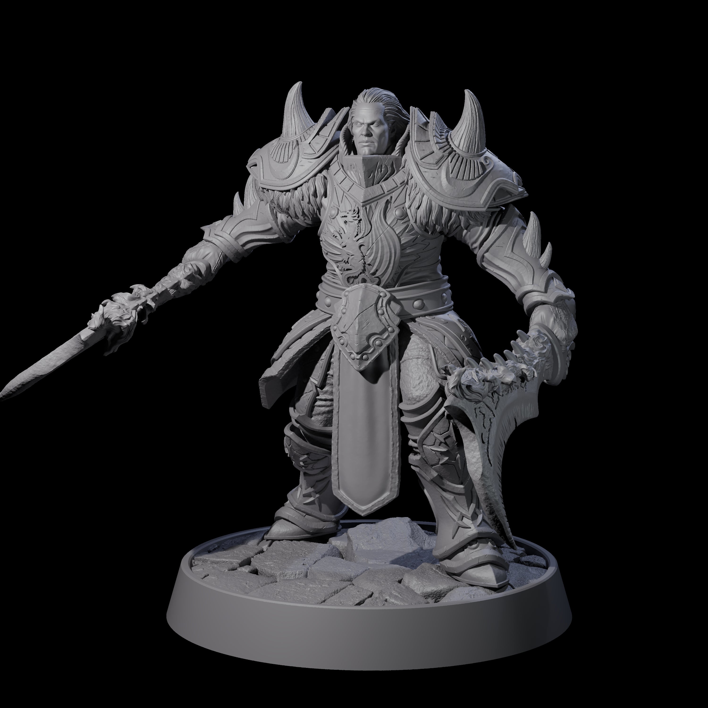 Holy Protector of the Flames E Miniature for Dungeons and Dragons, Pathfinder or other TTRPGs